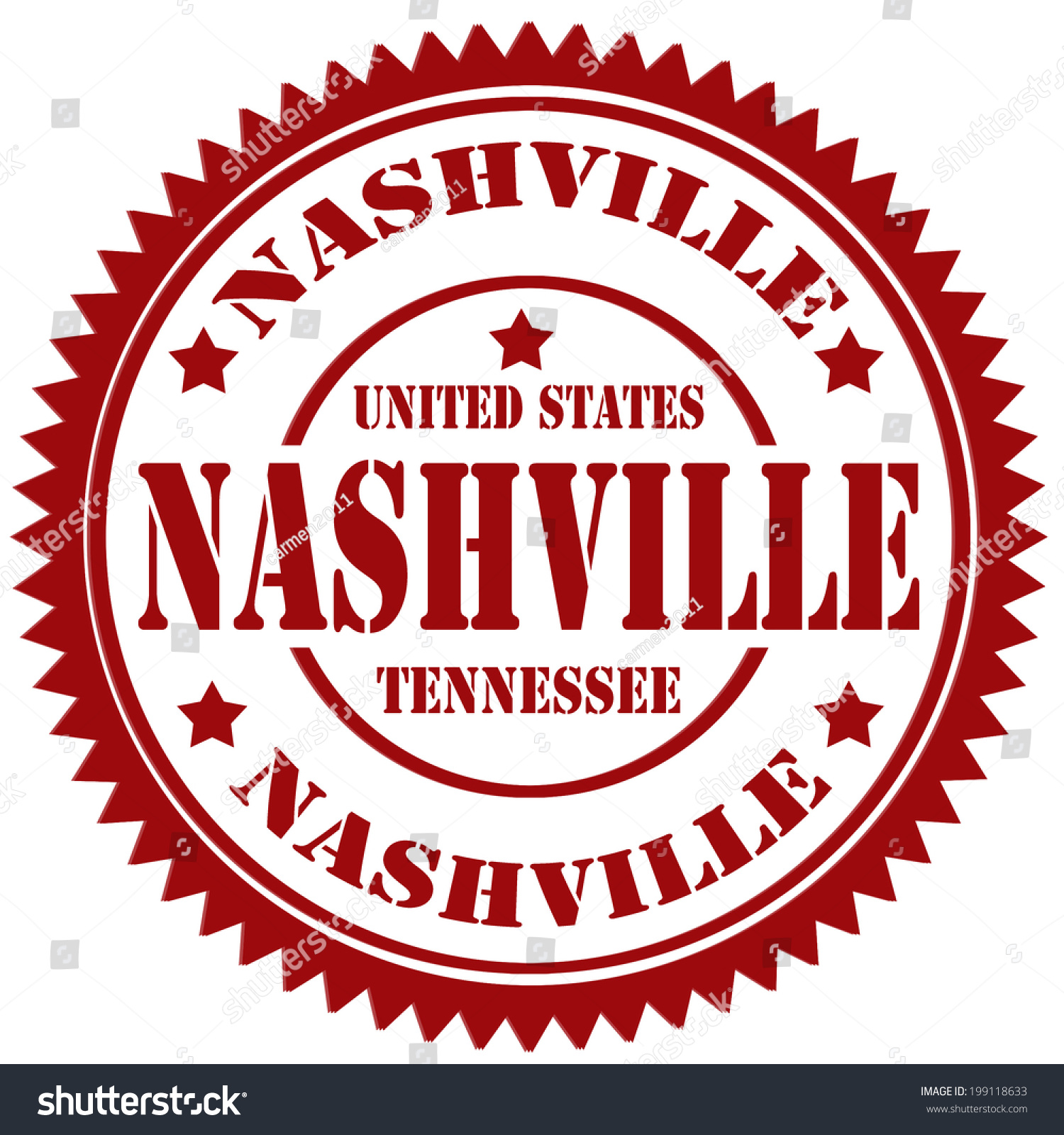 Rubber Stamp With Text Nashville,Vector Illustration - 199118633 ...