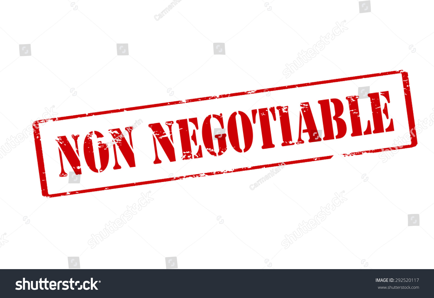 Rubber Stamp Text Not Negotiable Inside Stock Vector (Royalty Free