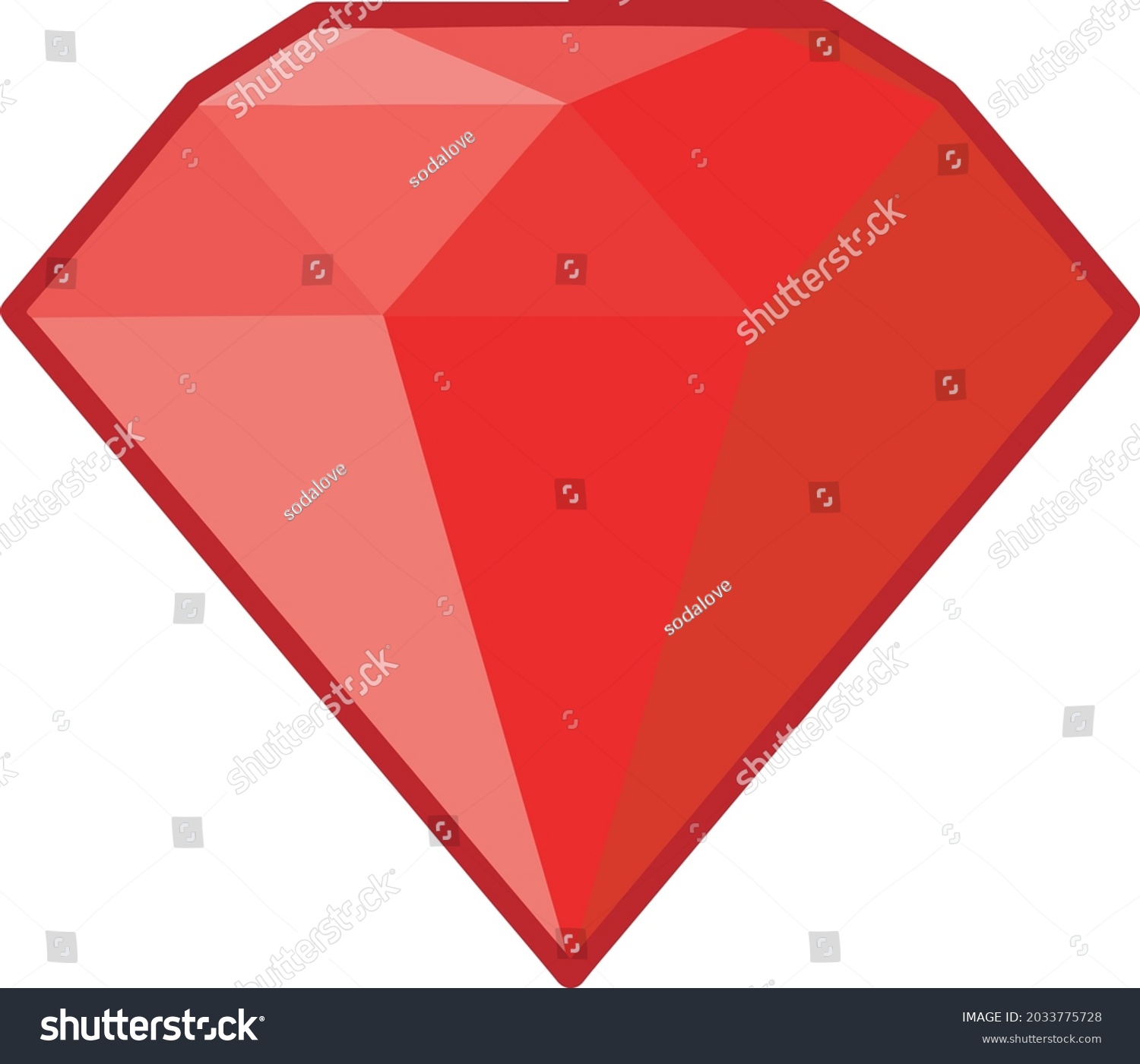 red diamond shape gemstone clip art preview