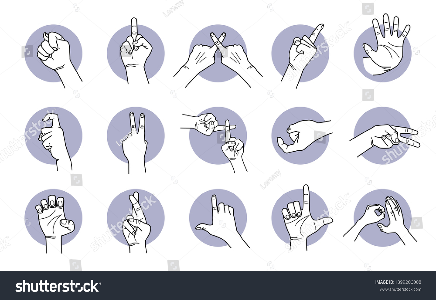 Rude Offensive Hand Gestures Fingers Vector Stock Vector (Royalty Free ...