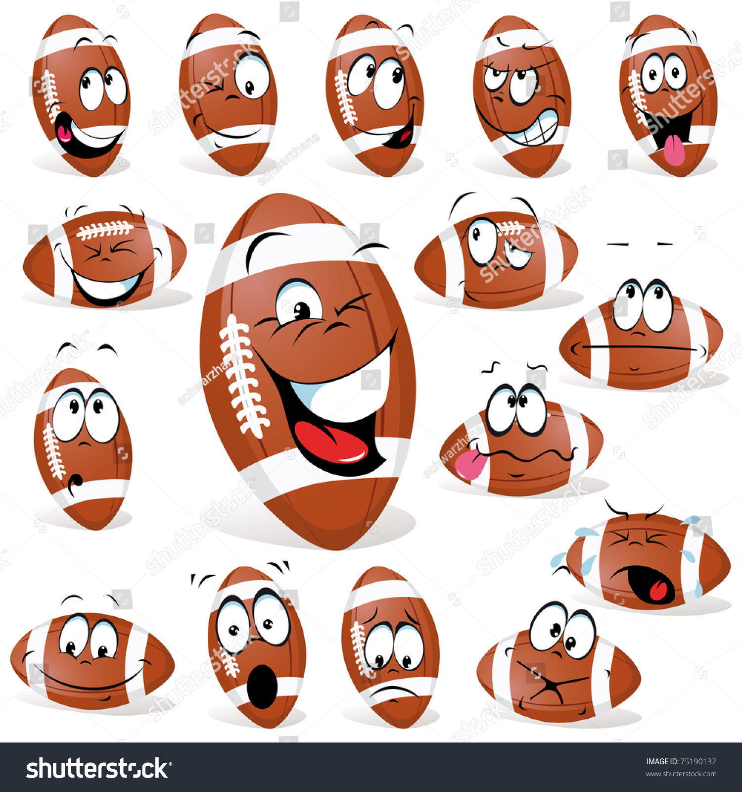 Rugby Ball Stock Vector (Royalty Free) 75190132 - Shutterstock