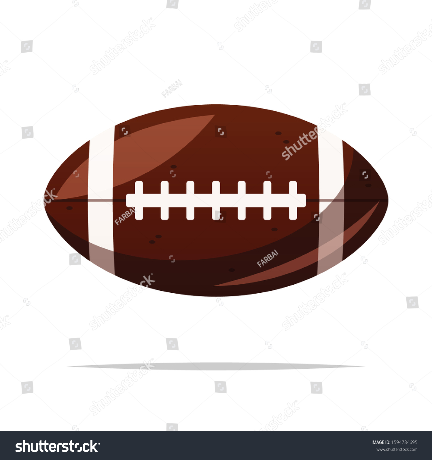 Rugby Ball Vector Isolated Illustration Stock Vector Royalty Free 1594784695 9321