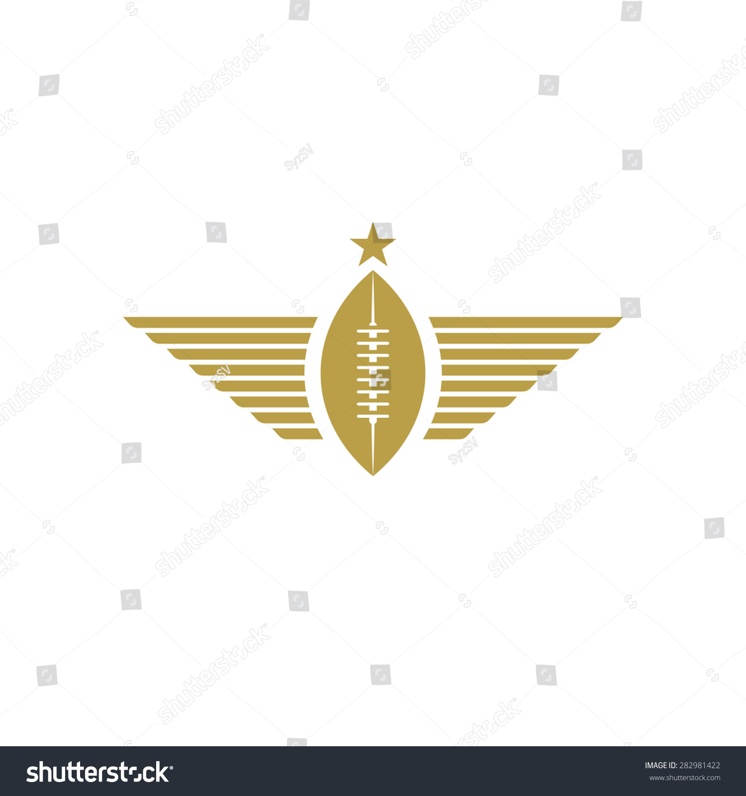 Download Rugby Ball Wings Icon American Football Stock Vector ...