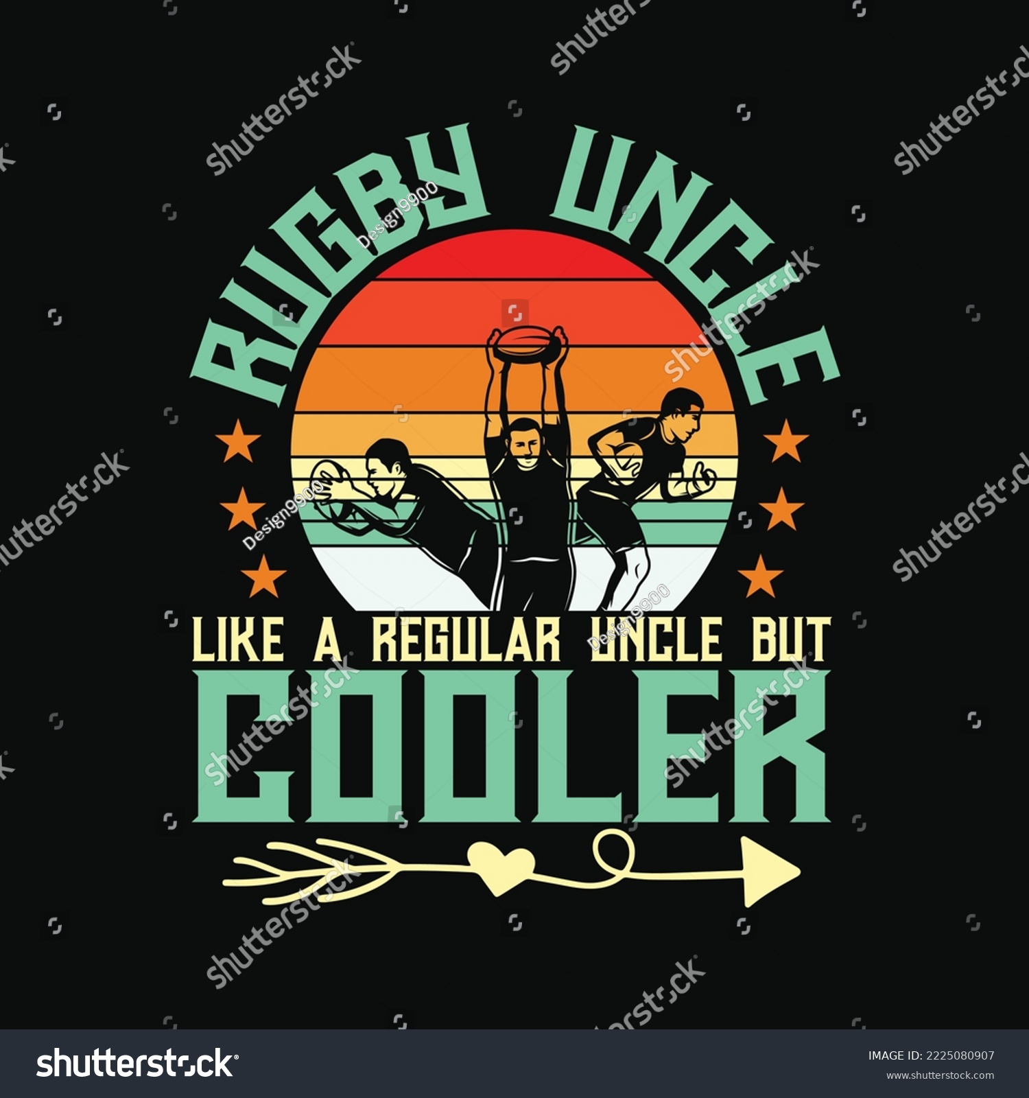 SVG of Rugby Uncle Funny Vintage Adult Rugby Team Player svg