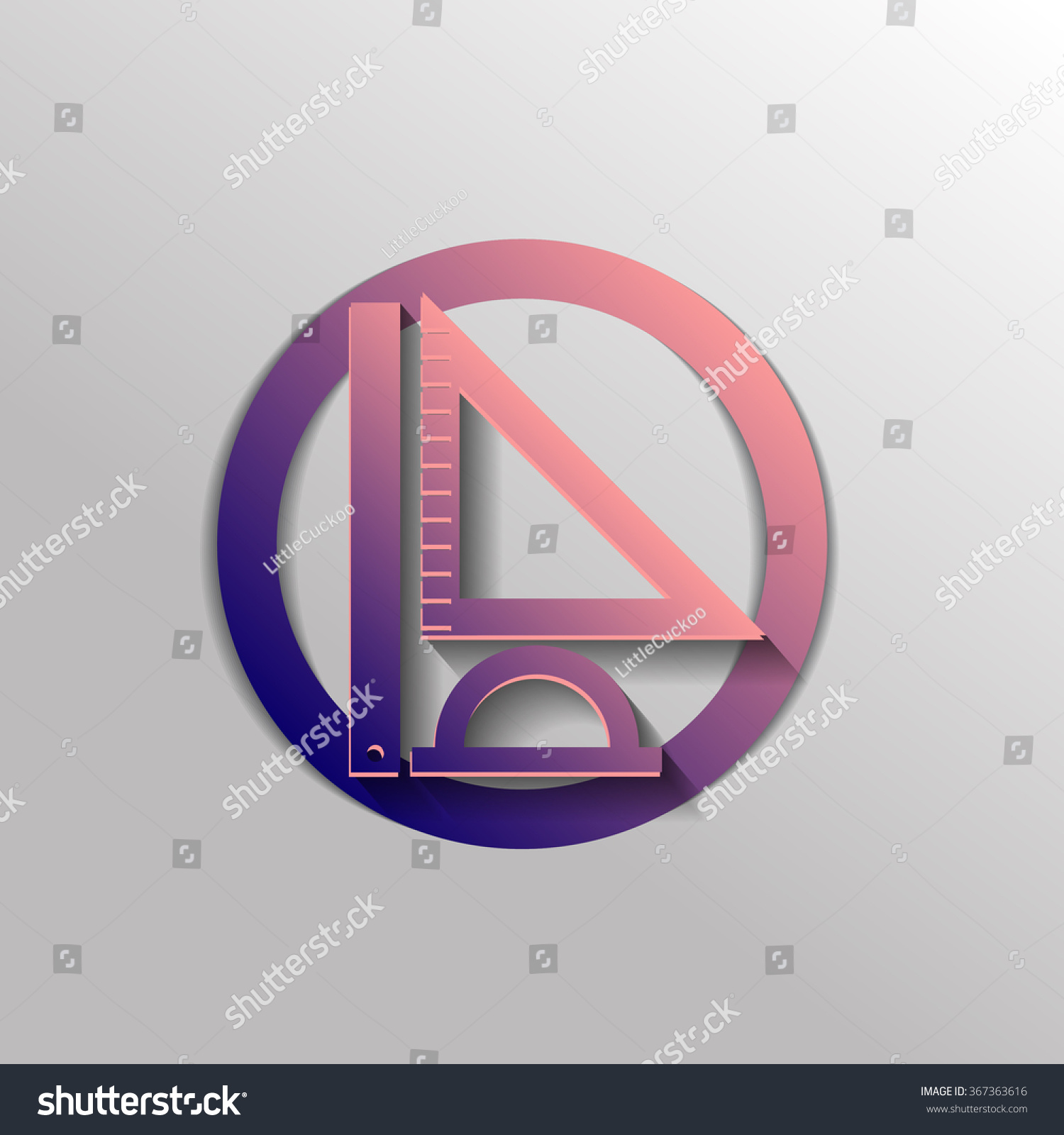 Ruler Protractor Triangle Symbol Geometry Mathematics Vector De Stock Libre De Regalías 367363616 8305