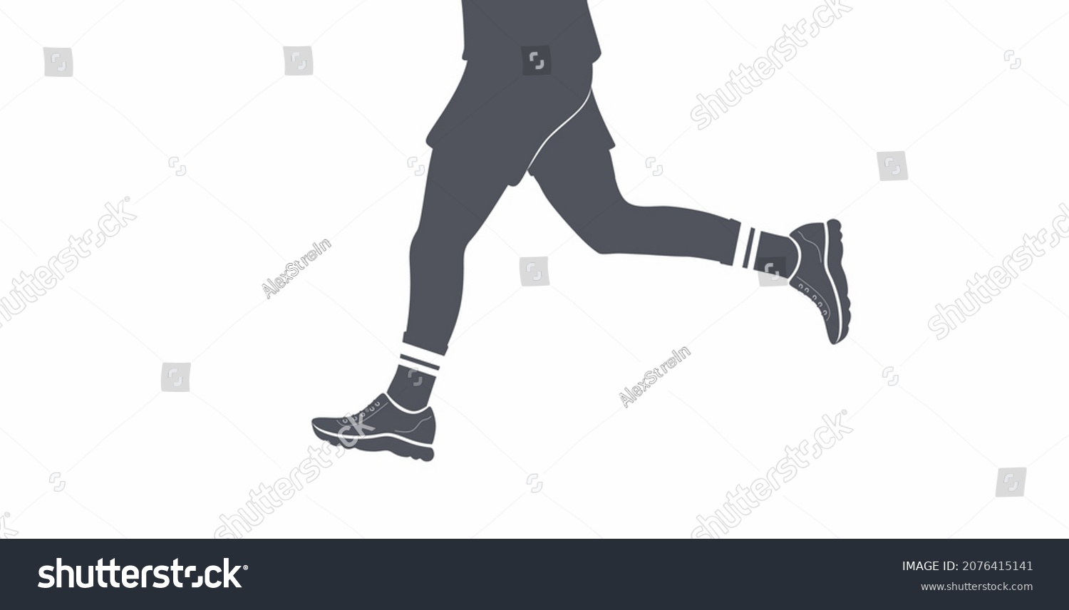 SVG of Run. Jogging. Man or woman running outside in shorts and sneakers. SVG. Silhouette. Runner training. Active leisure. Health lifestyle. Outdoor recreation activity. Flat vector  illustration. Isolated. svg