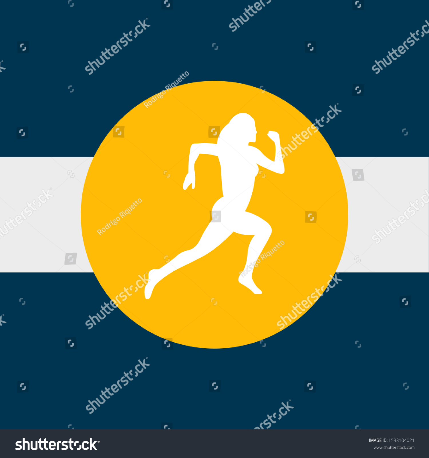 Runner Silhouette Vector Art Illustration Stock Vector Royalty Free