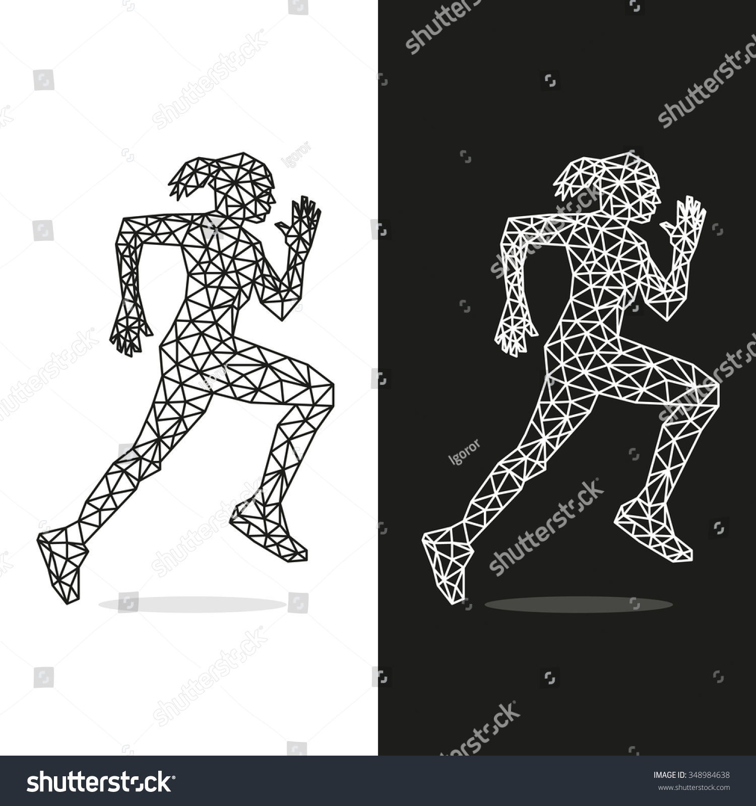 Runners Set Of Lines In Competitions In Different Colors. Stock Vector ...