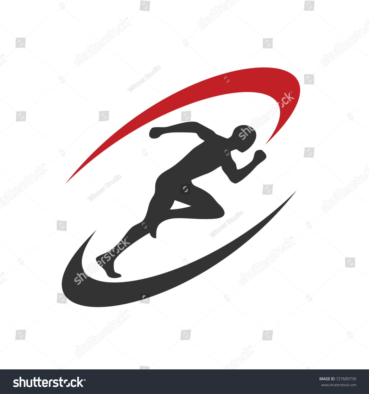 Running Marathon Logo Vector Stock Vector (Royalty Free) 727689739