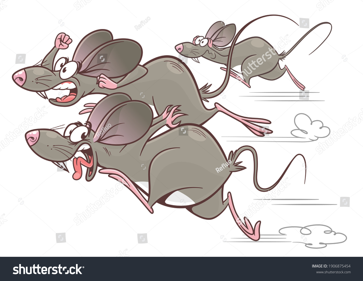 Running Cartoon Mice Cartoon Pest Mouse Stock Vector (Royalty Free ...