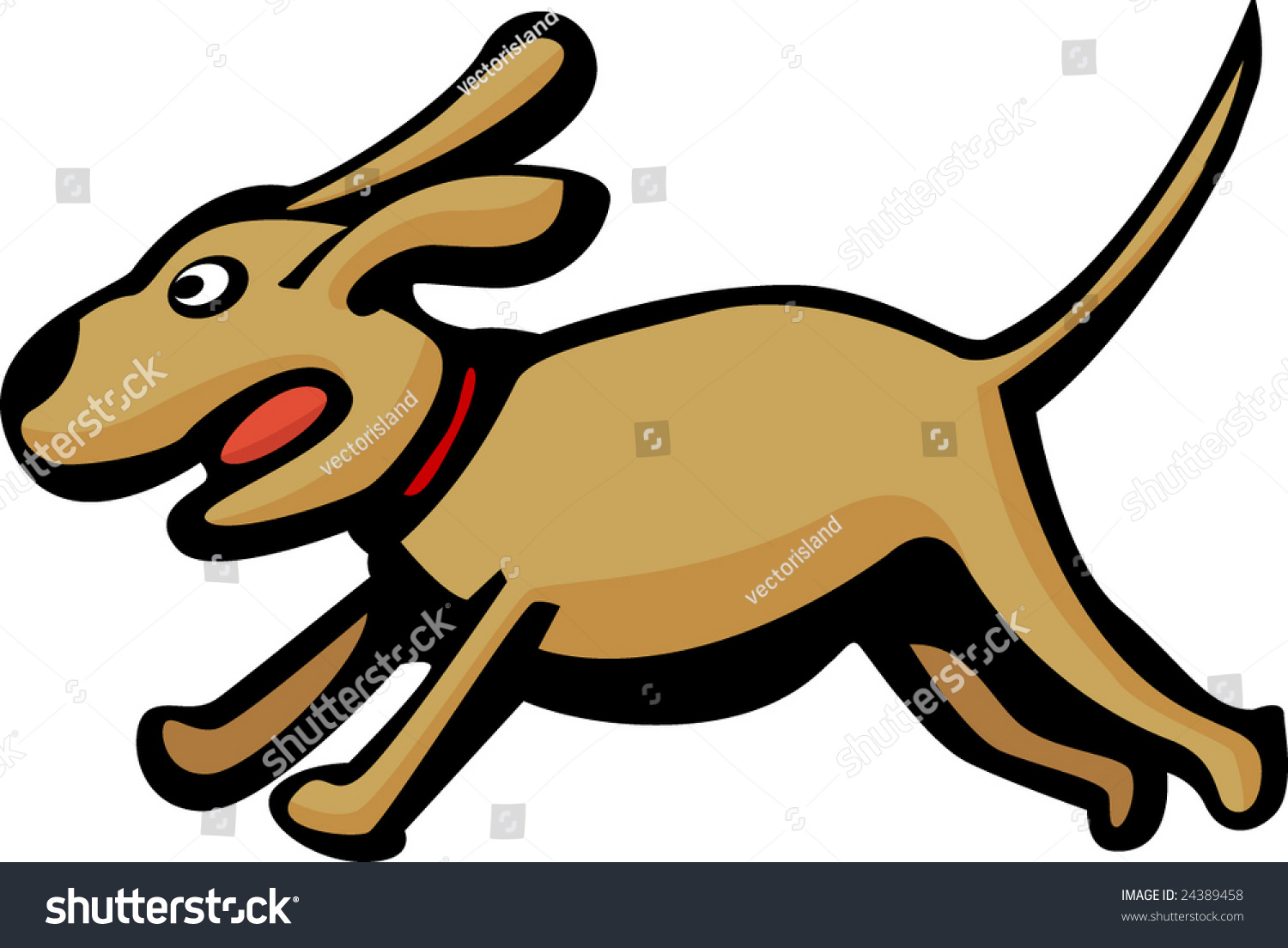 Running Dog Stock Vector Illustration 24389458 : Shutterstock