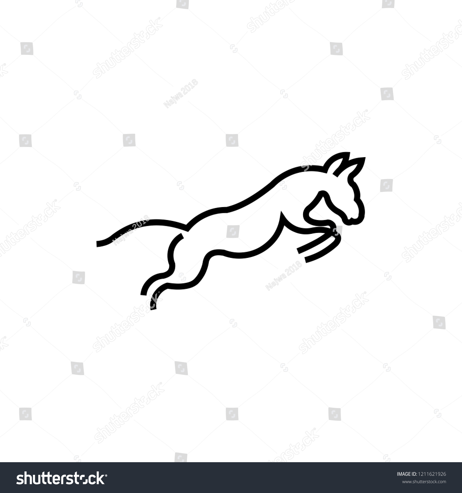 running horse line art outline logo stock vector royalty running horse template