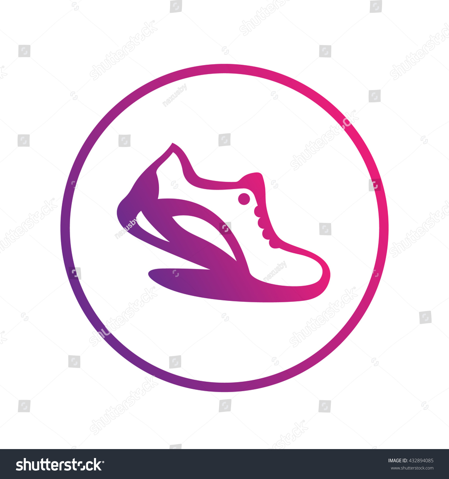 Running Icon Logo Element Running Shoe Stock Vector (Royalty Free ...