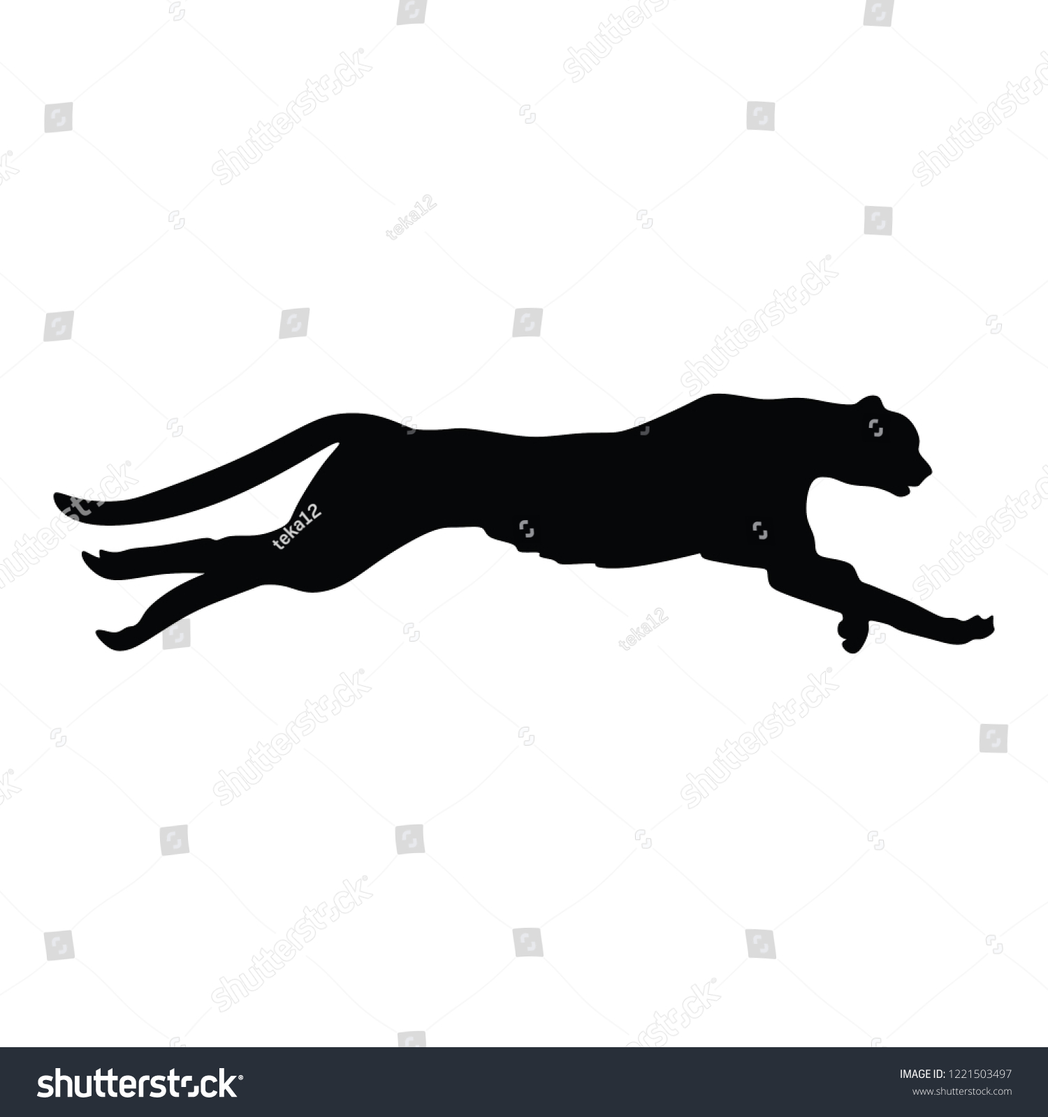 Running Leopard Gepard: vector de stock (libre de regalĂas) 1221503497 ...