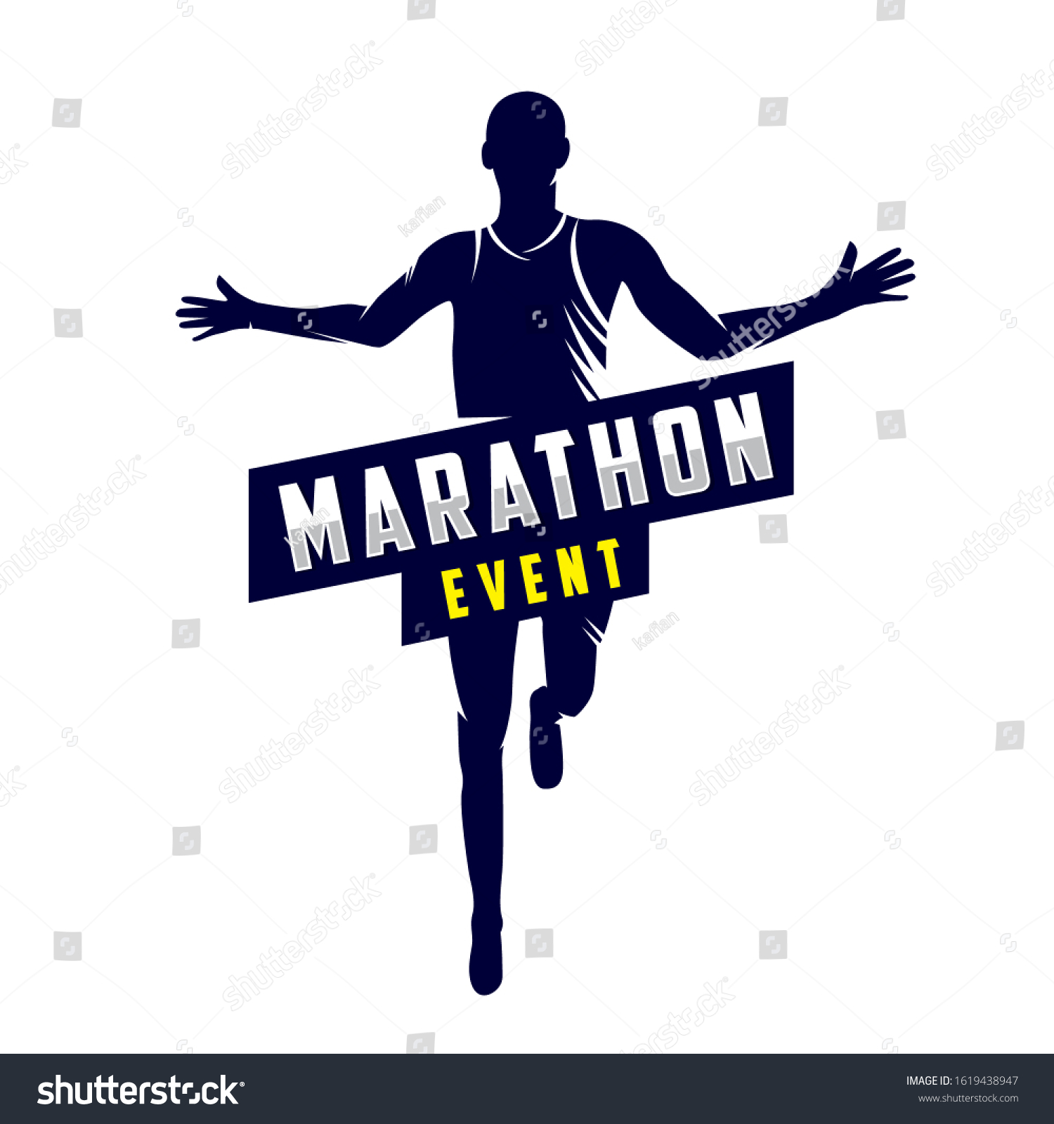 Running Logo Design Marathon Logo Running Stock Vector (Royalty Free ...