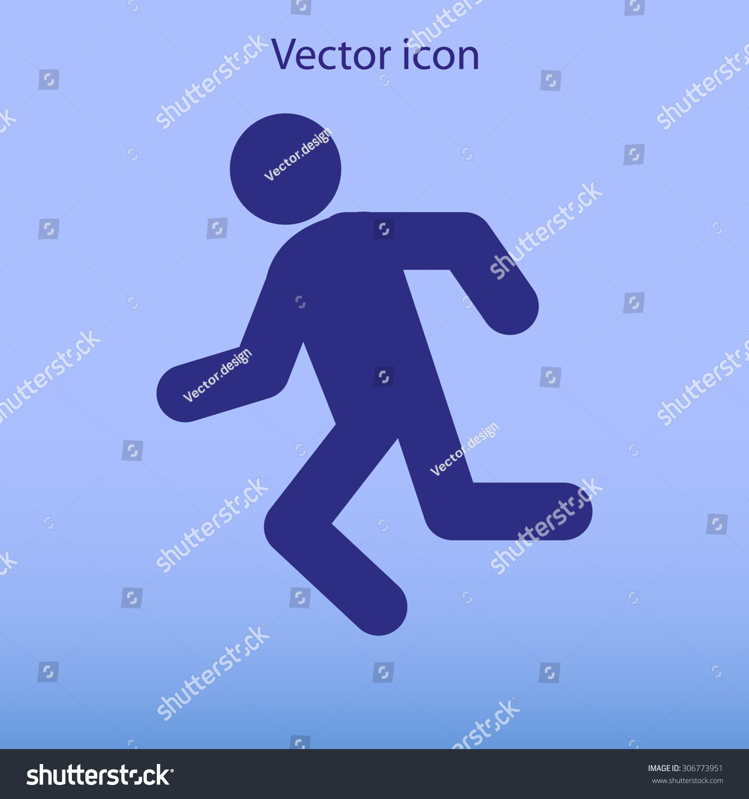 Running Man Icon Stock Vector (Royalty Free) 306773951 | Shutterstock