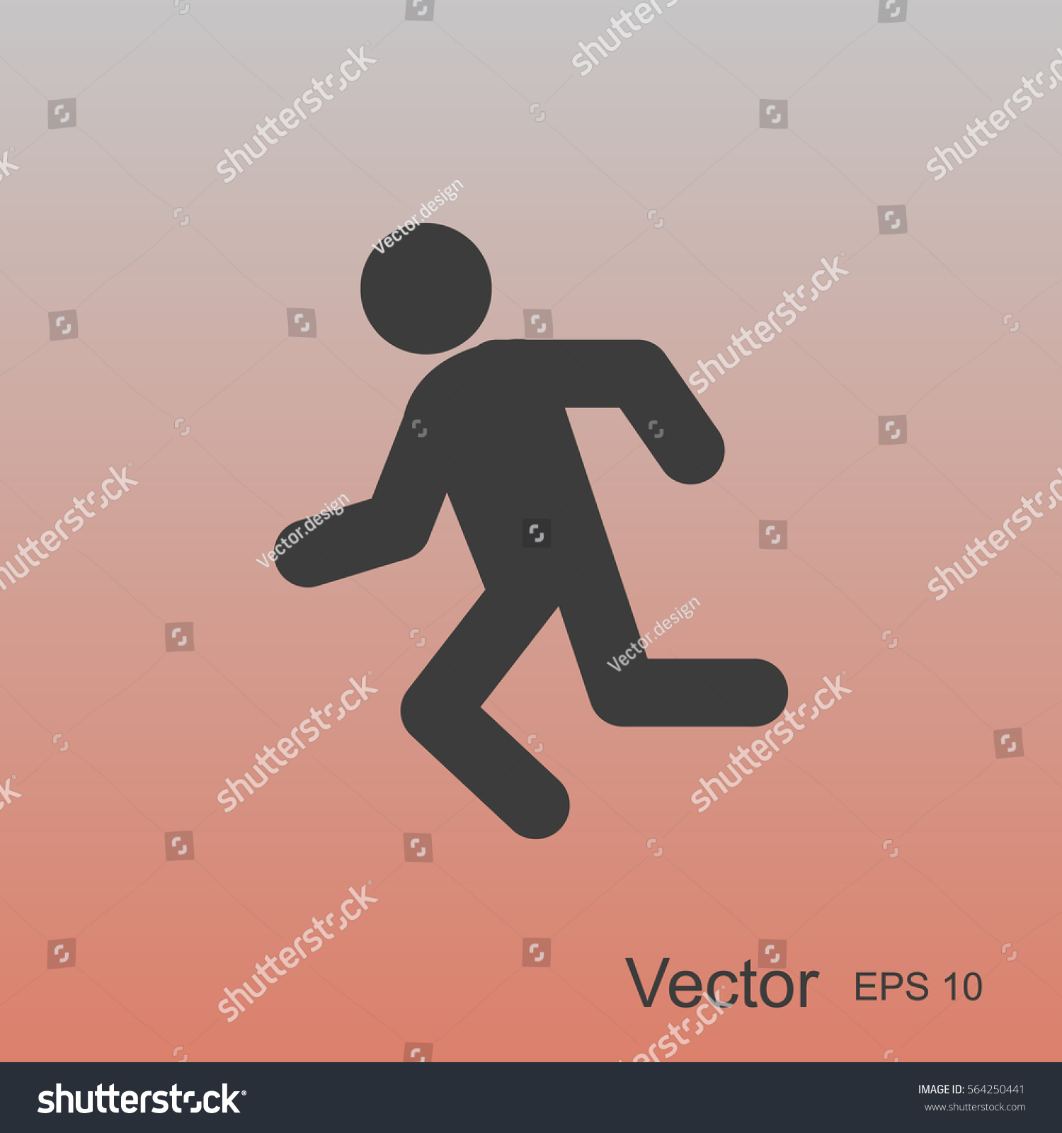 Running Man Icon Stock Vector Royalty Free 564250441 Shutterstock