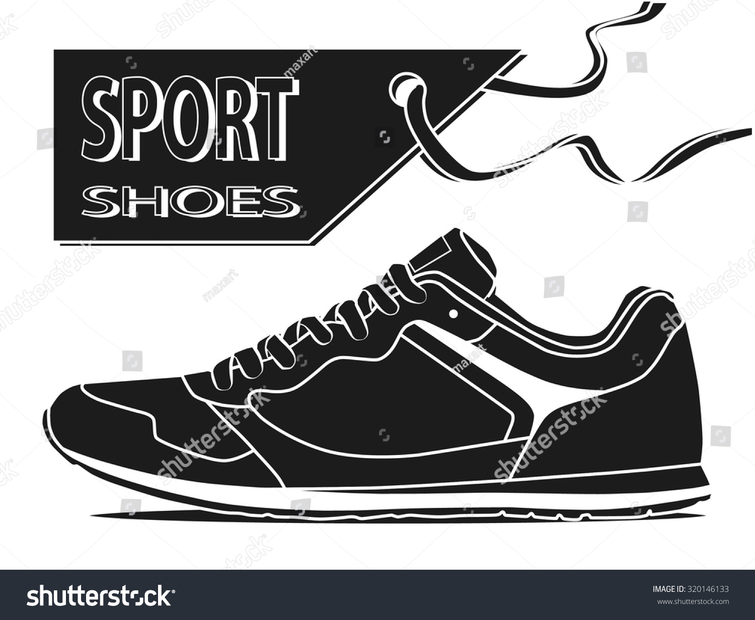 Running Shoe Symbol Vector Illustration Stock Vector (Royalty Free