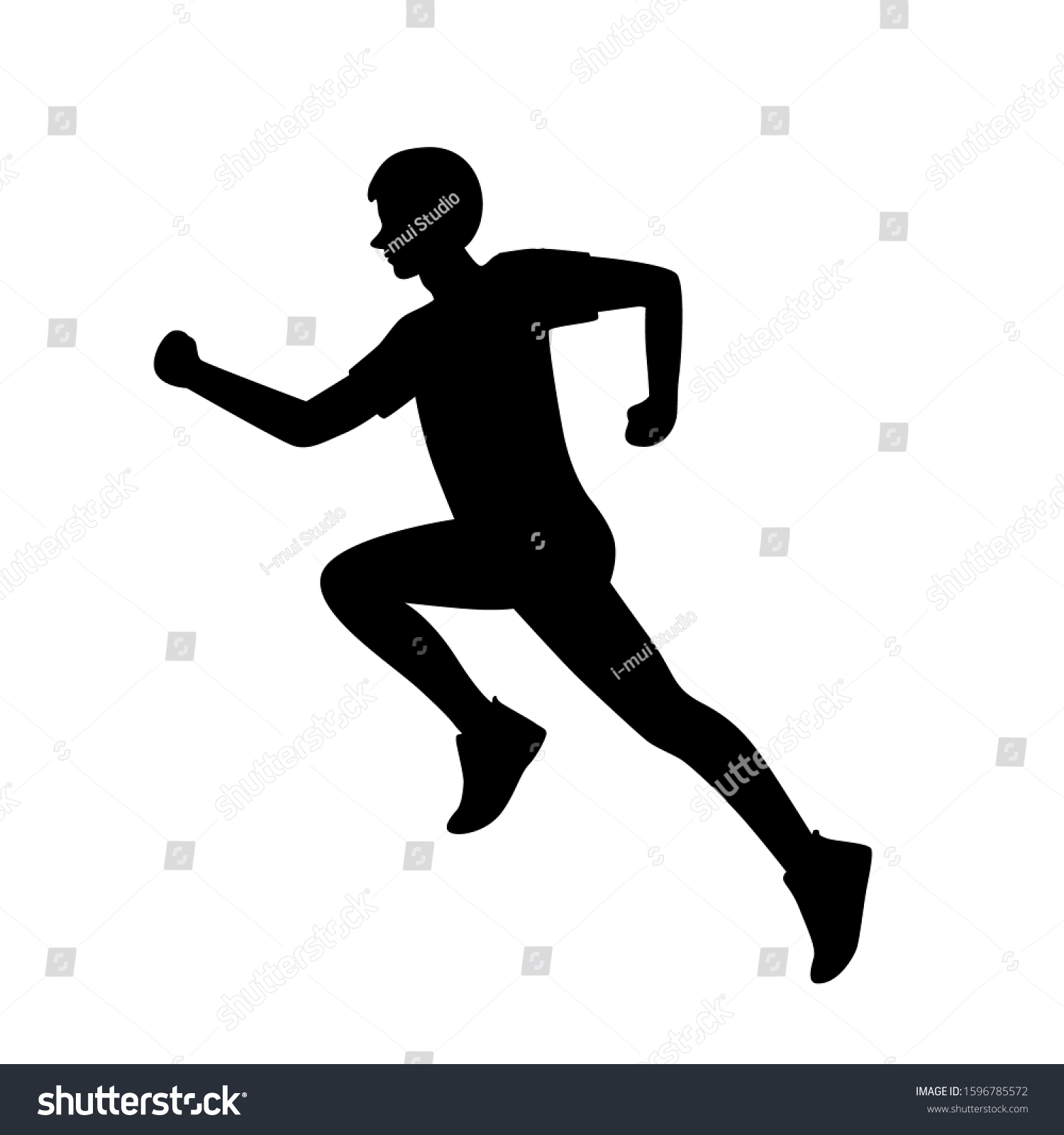 Running Sporty Man Hand Drawn Style Stock Vector (Royalty Free ...