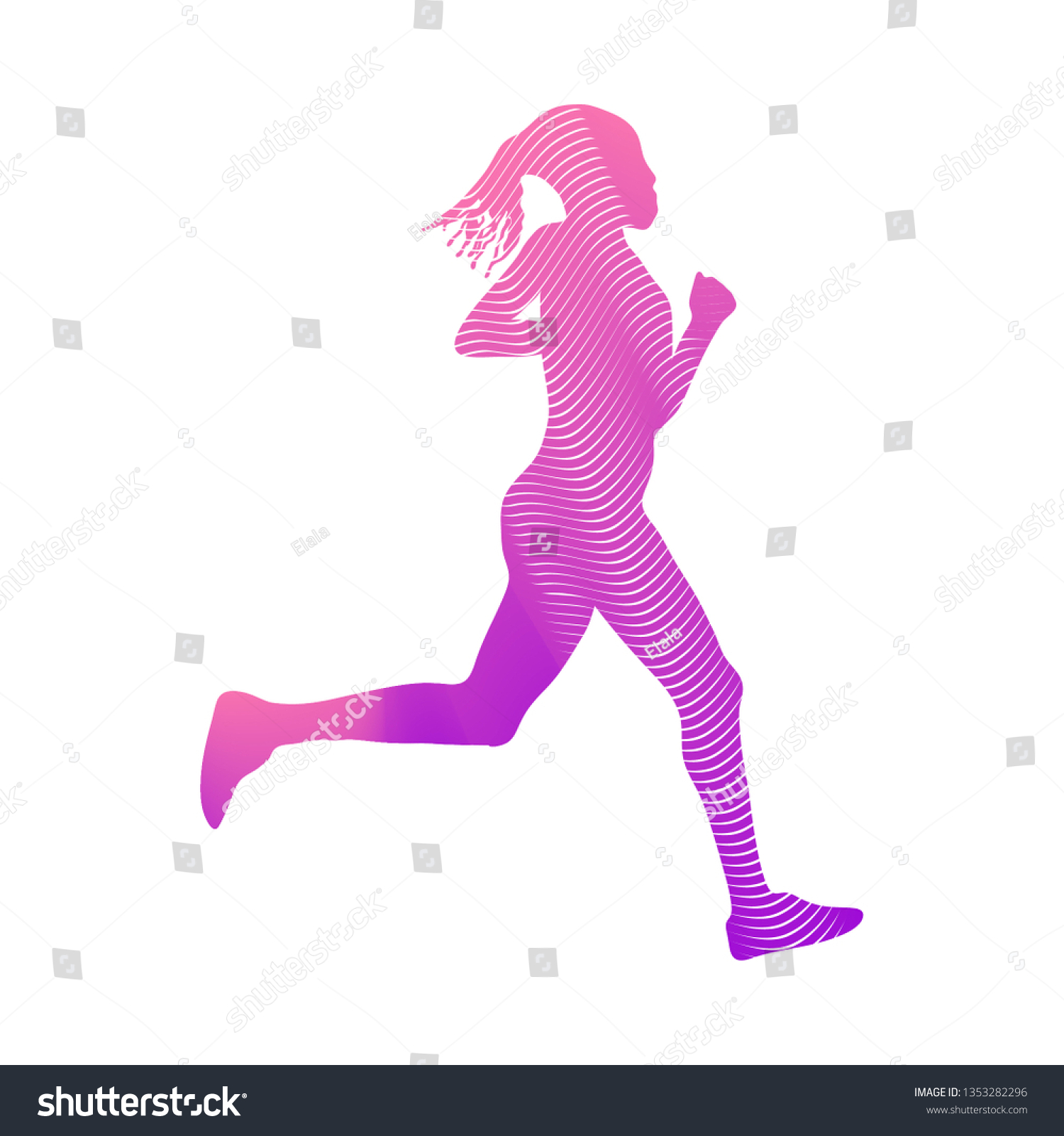 Running Vector Illustration Stock Vector (Royalty Free) 1353282296