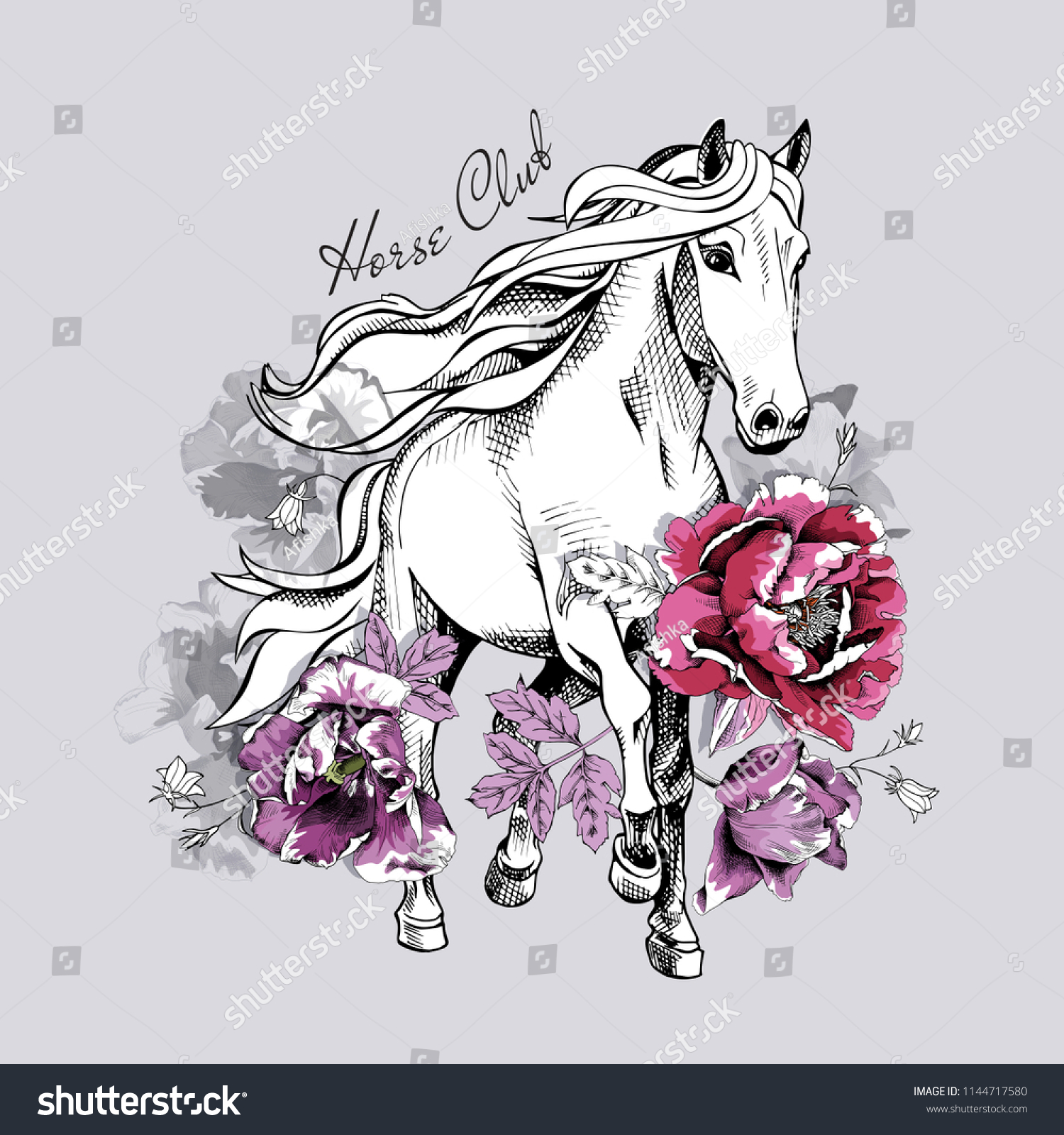 white horse t shirt