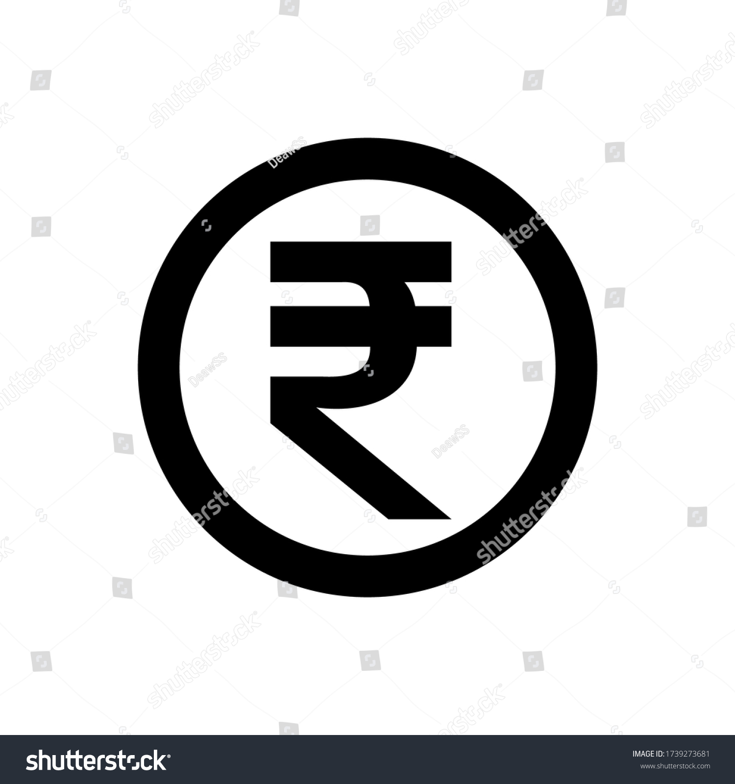 SVG of rupee currency coin black for icon isolated on white, rupee money for app symbol, simple flat rupee money, currency digital rupee coin for financial concept, vector svg