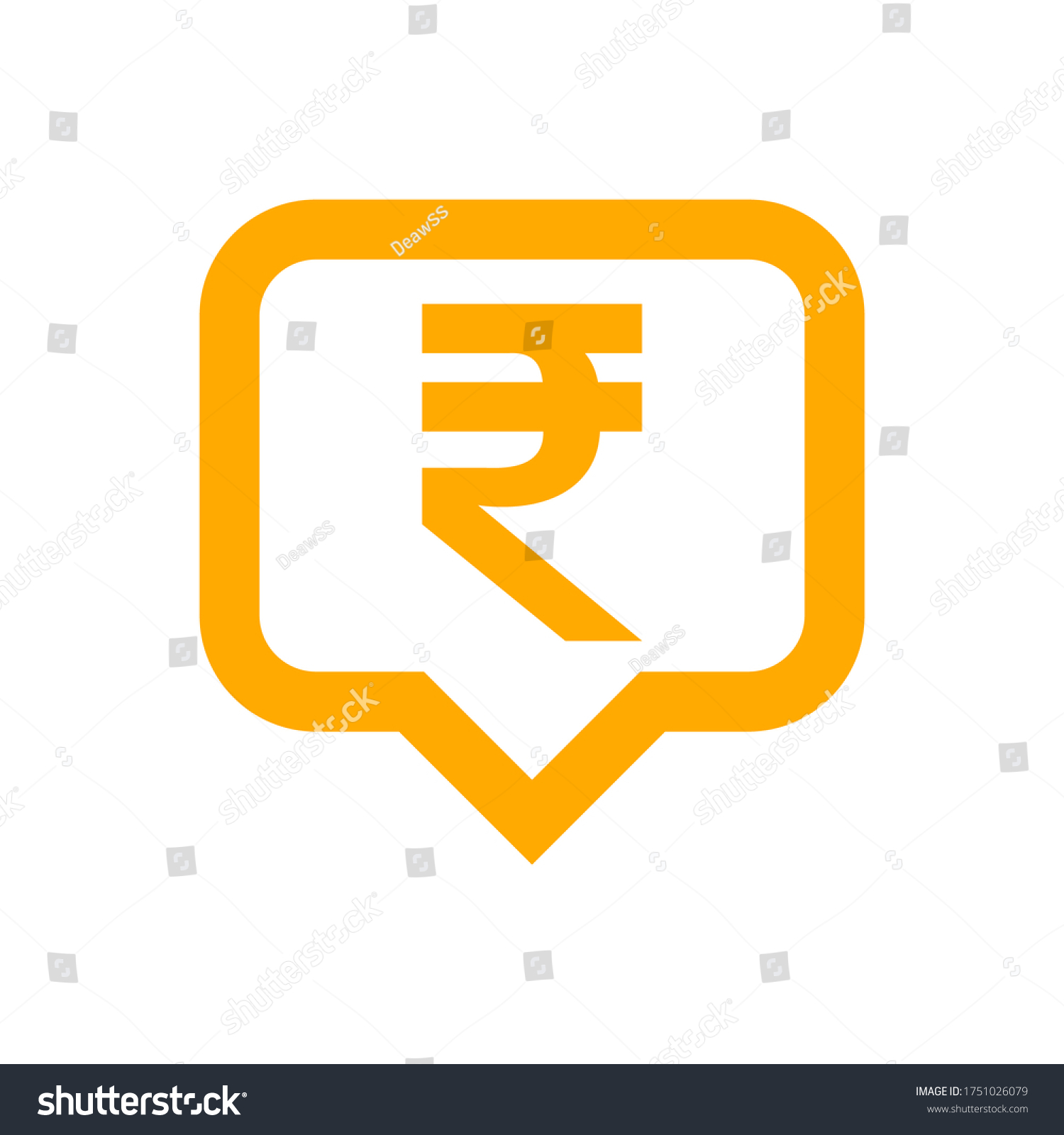 rupee-currency-symbol-speech-bubble-square-stock-vector-royalty-free