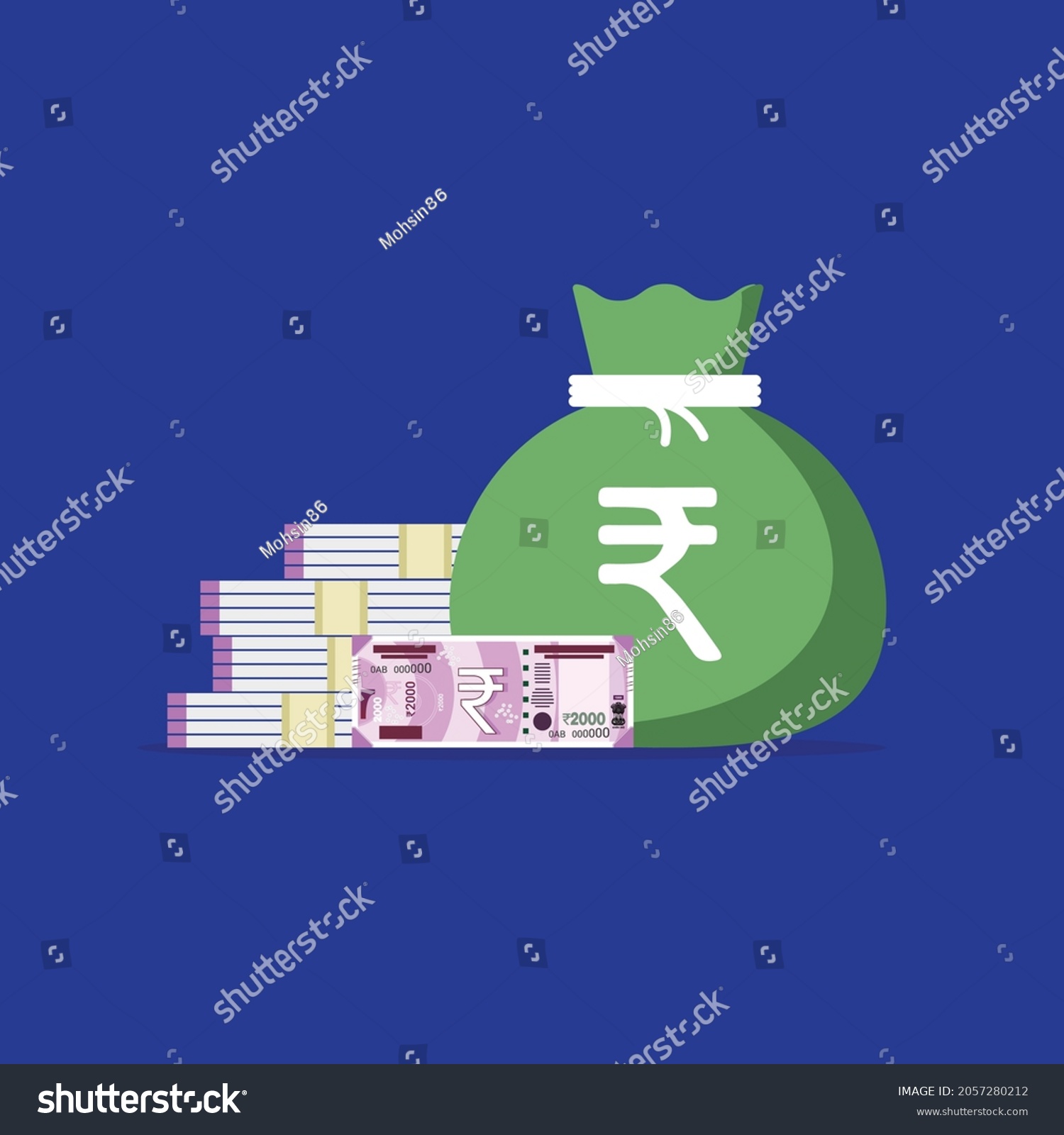 rupee-indian-money-bag-flat-vector-stock-vector-royalty-free