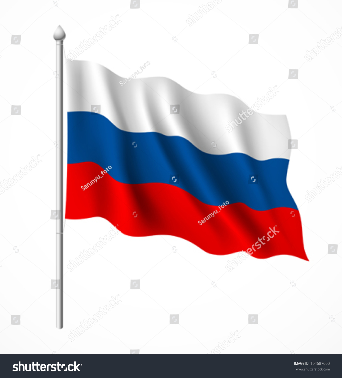 Russia Flag, Vector Illustration - 104687600 : Shutterstock