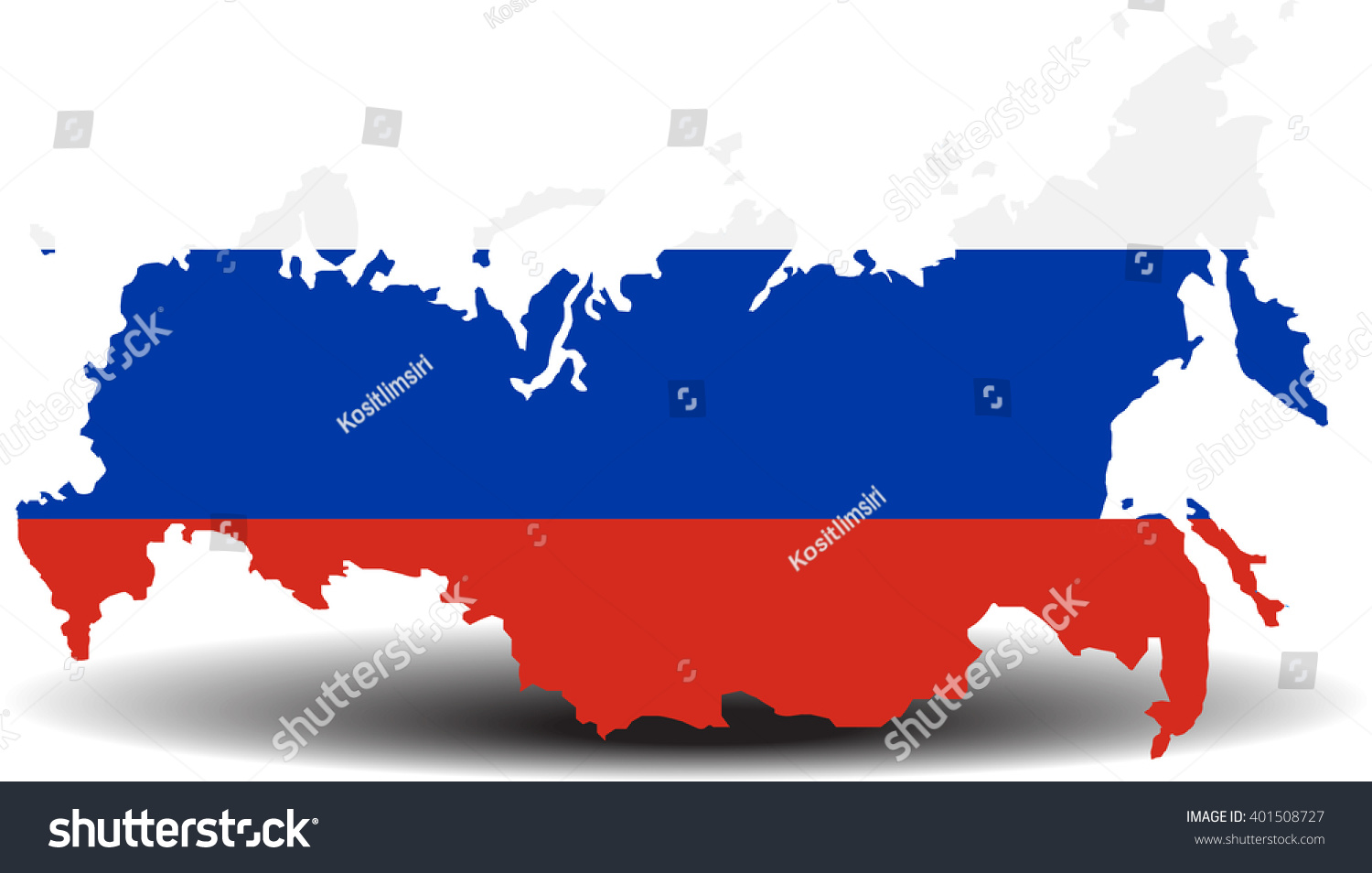 Russia Vector Map Stock Vector (Royalty Free) 401508727