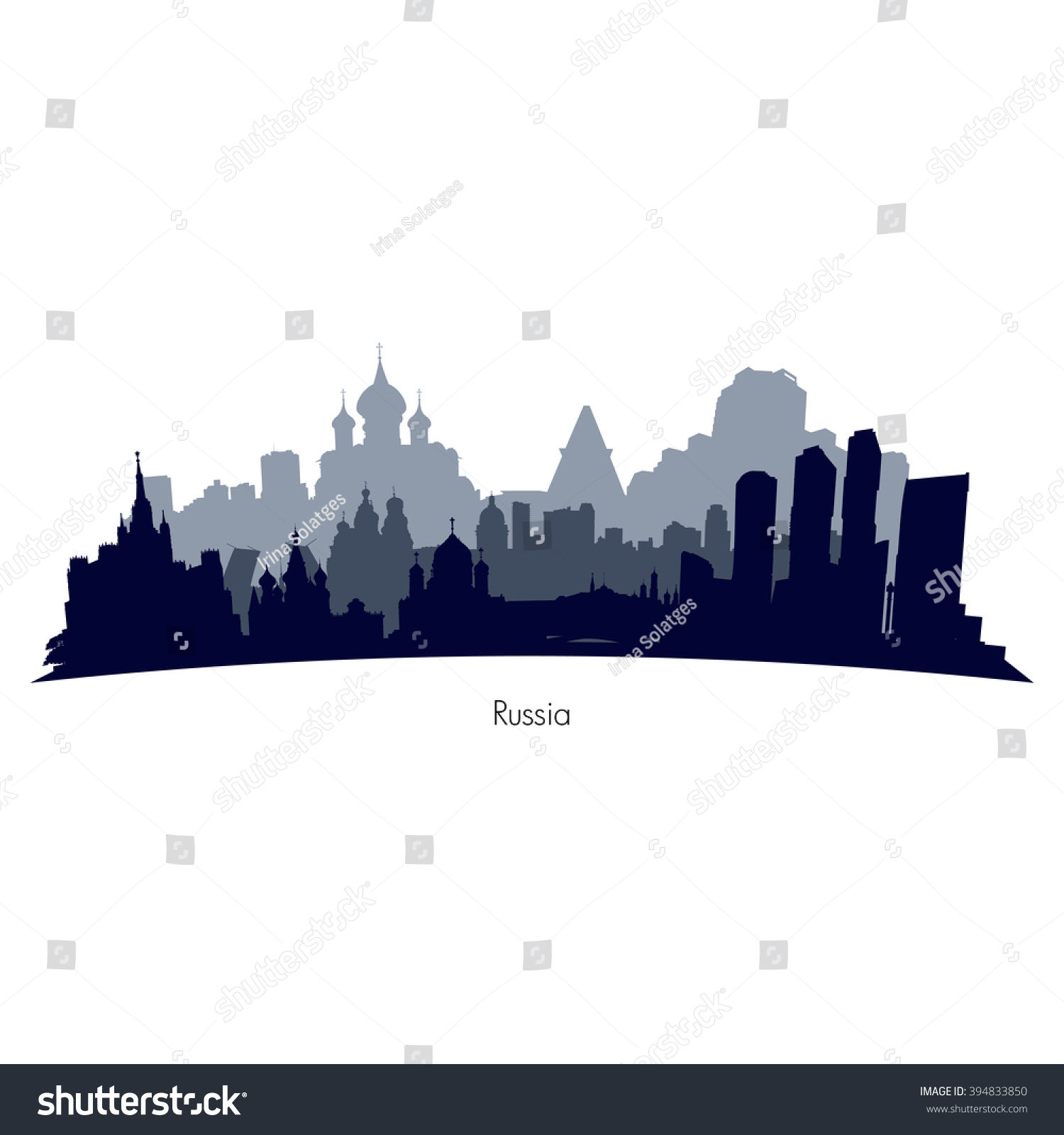 Russia Vector Silhouette: เวกเตอร์สต็อก (ปลอดค่าลิขสิทธิ์) 394833850 ...