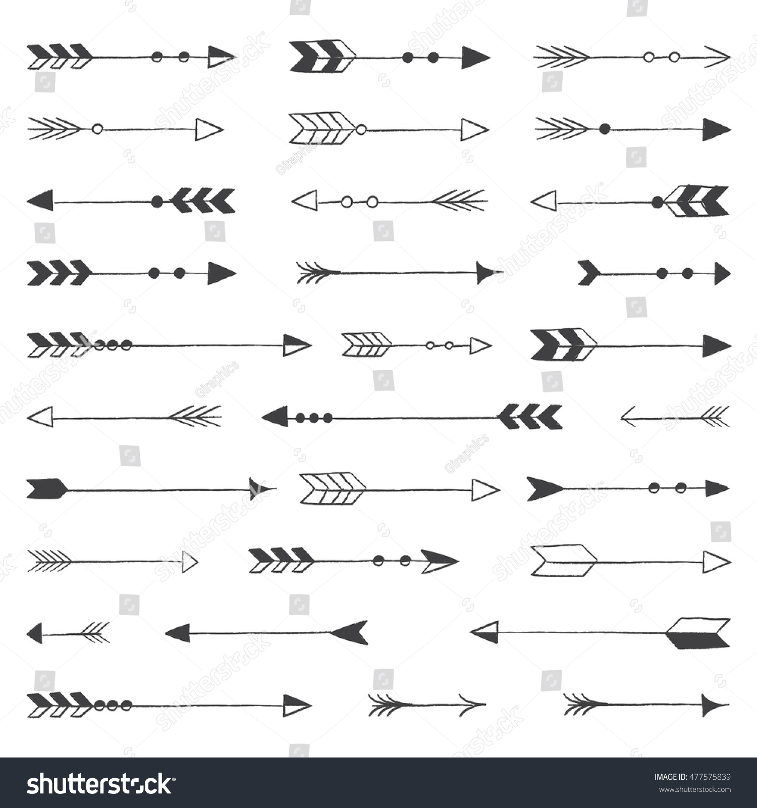 Rustic Arrows Rustic Arrows Vector Clipart Stock Vector 477575839 Shutterstock 9214