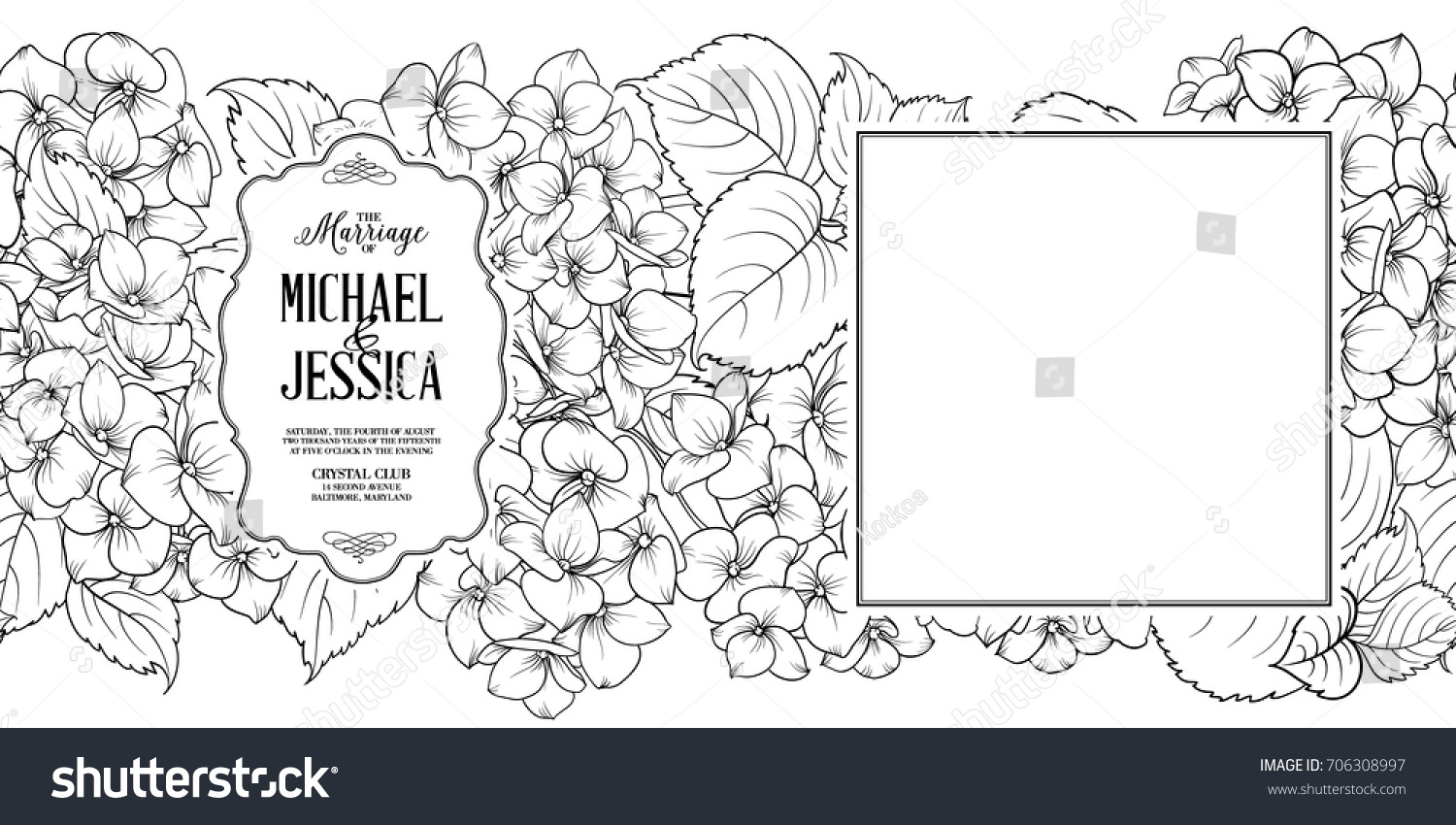 Rustic Wedding Invitation Card Template White Stock Vector Rustic Wedding Invitation Card Template White Stock Vector