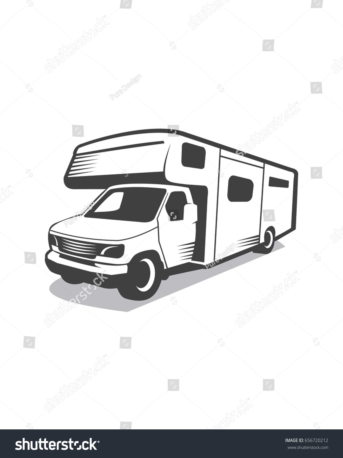 Rv Adventures Logo Vector Stock Vector (Royalty Free) 656720212