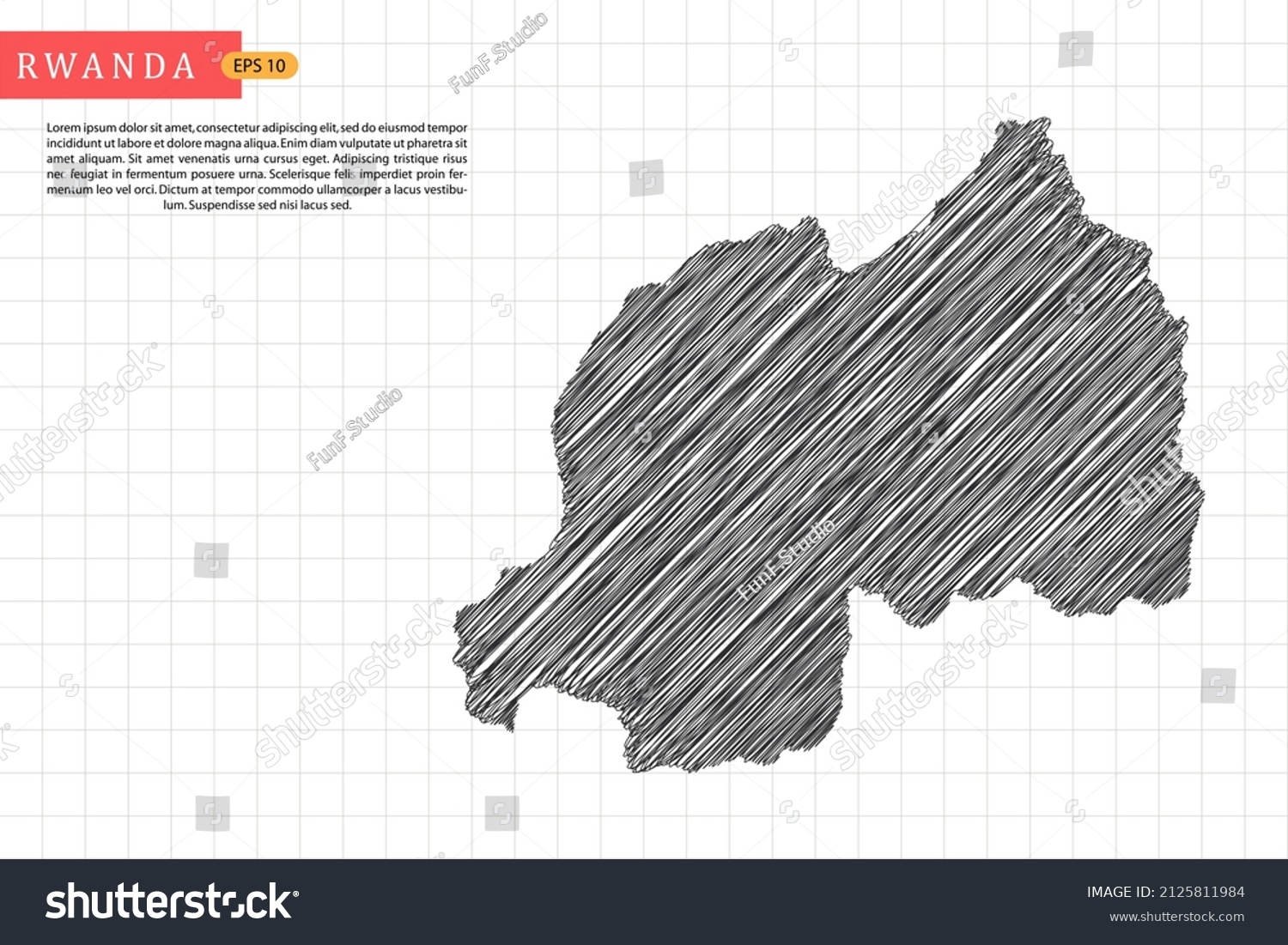 Rwanda Map World Map International Vector Stock Vector Royalty Free   Stock Vector Rwanda Map World Map International Vector Template With Black Outline Graphic Sketch And Old 2125811984 