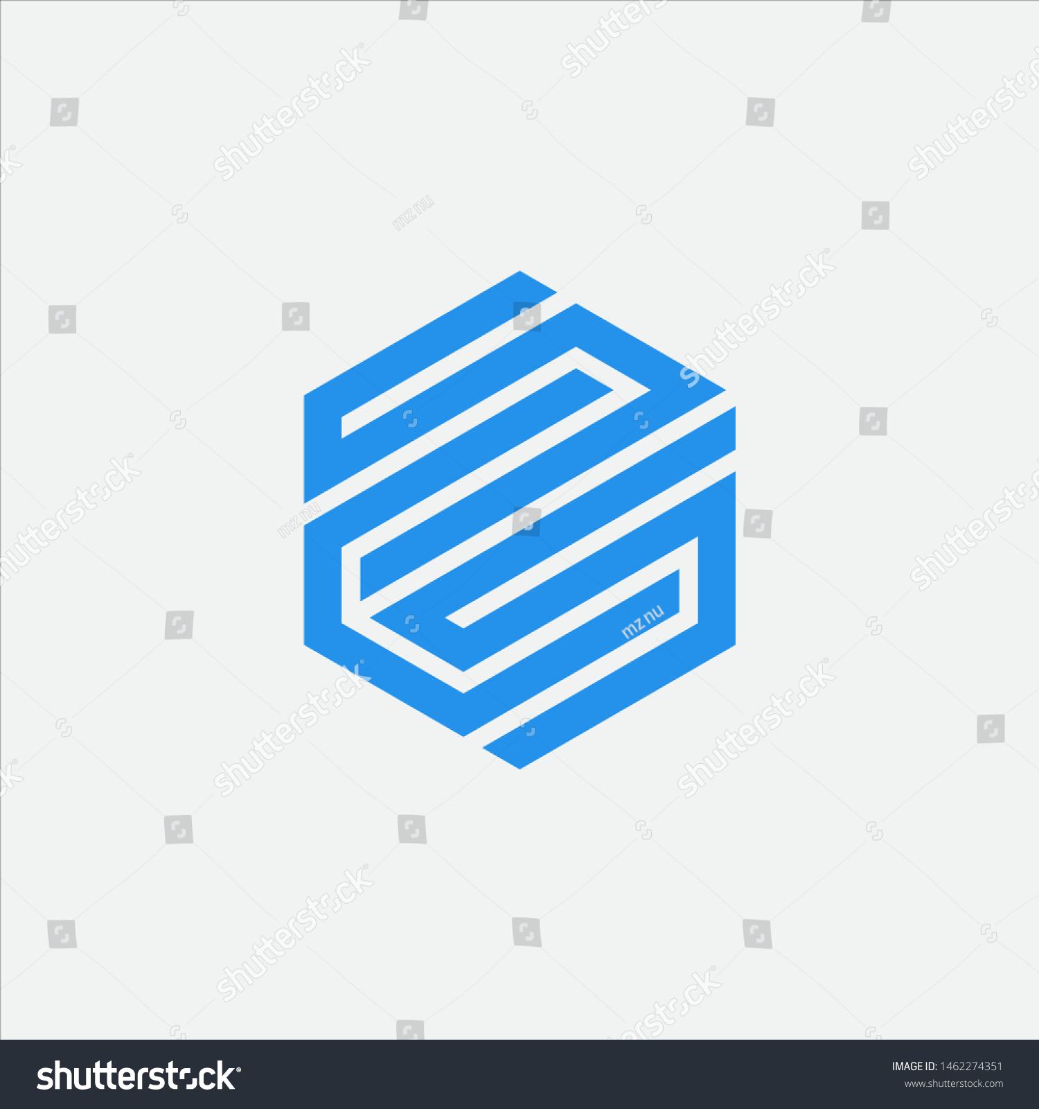 S C Letter Logo Template Design Stock Vector (Royalty Free) 1462274351 ...