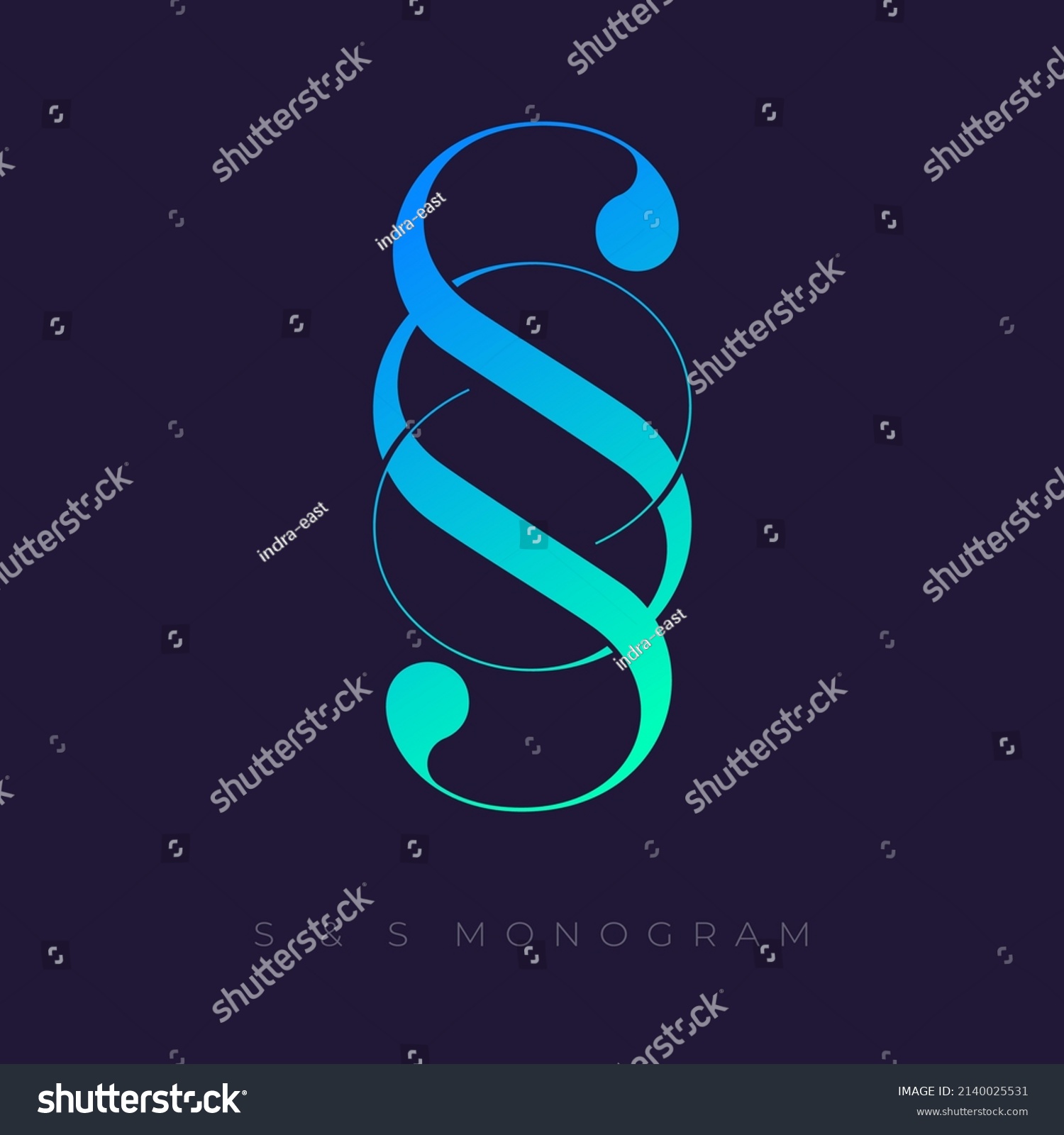 S S Letters Double S Monogram Stock Vector (Royalty Free) 2140025531