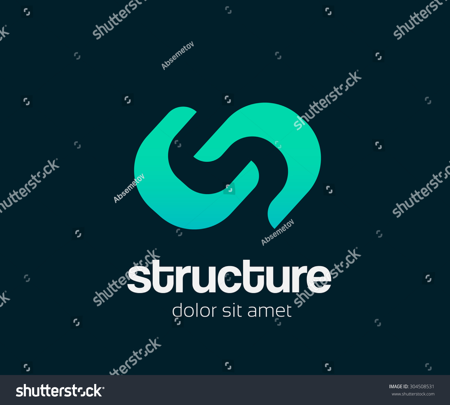 S Letter Shape Logo Design Template Stock Vector 304508531 - Shutterstock