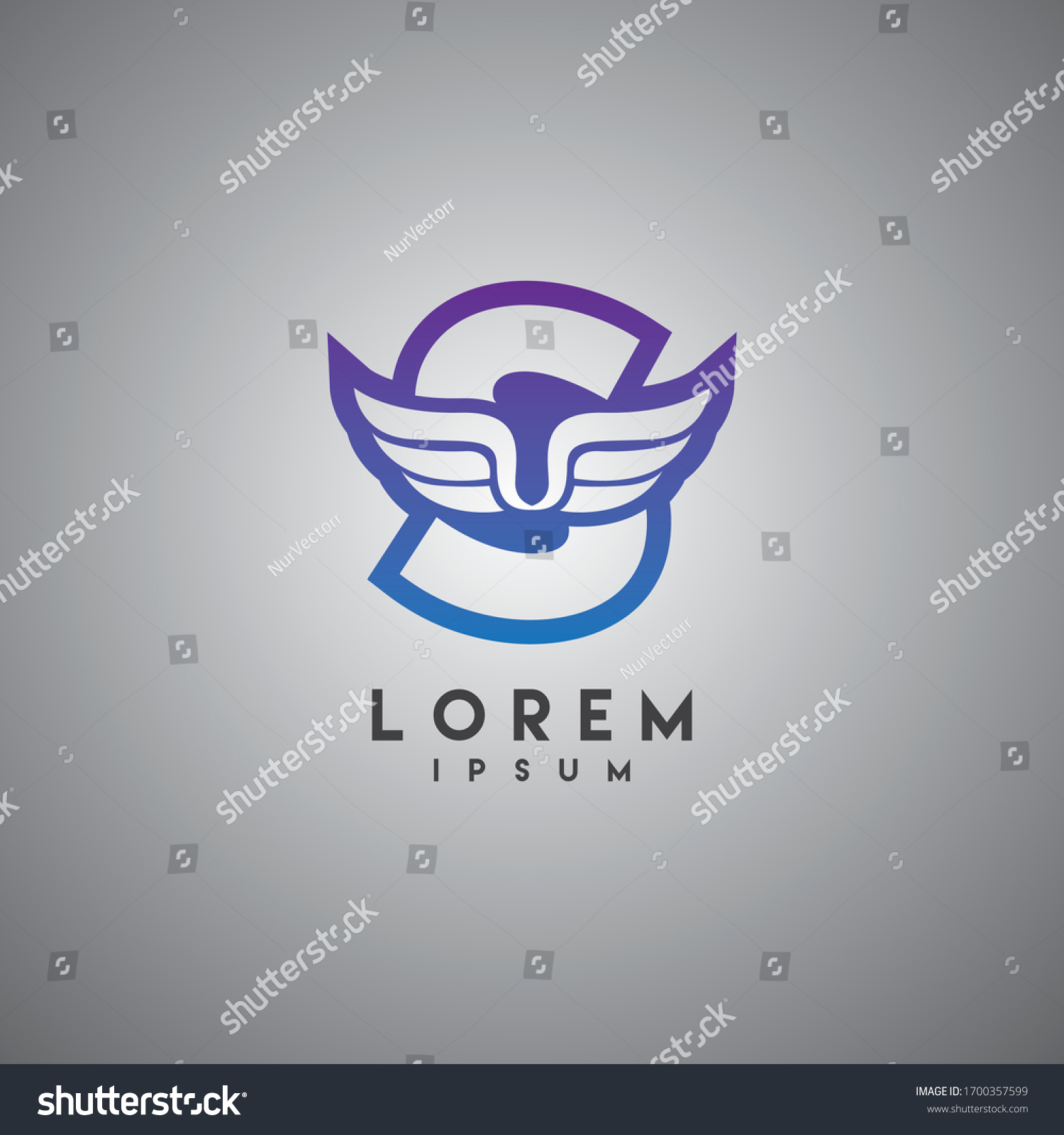 S Letter Wings Logo Design Icon Stock Vector Royalty Free 1700357599 3283