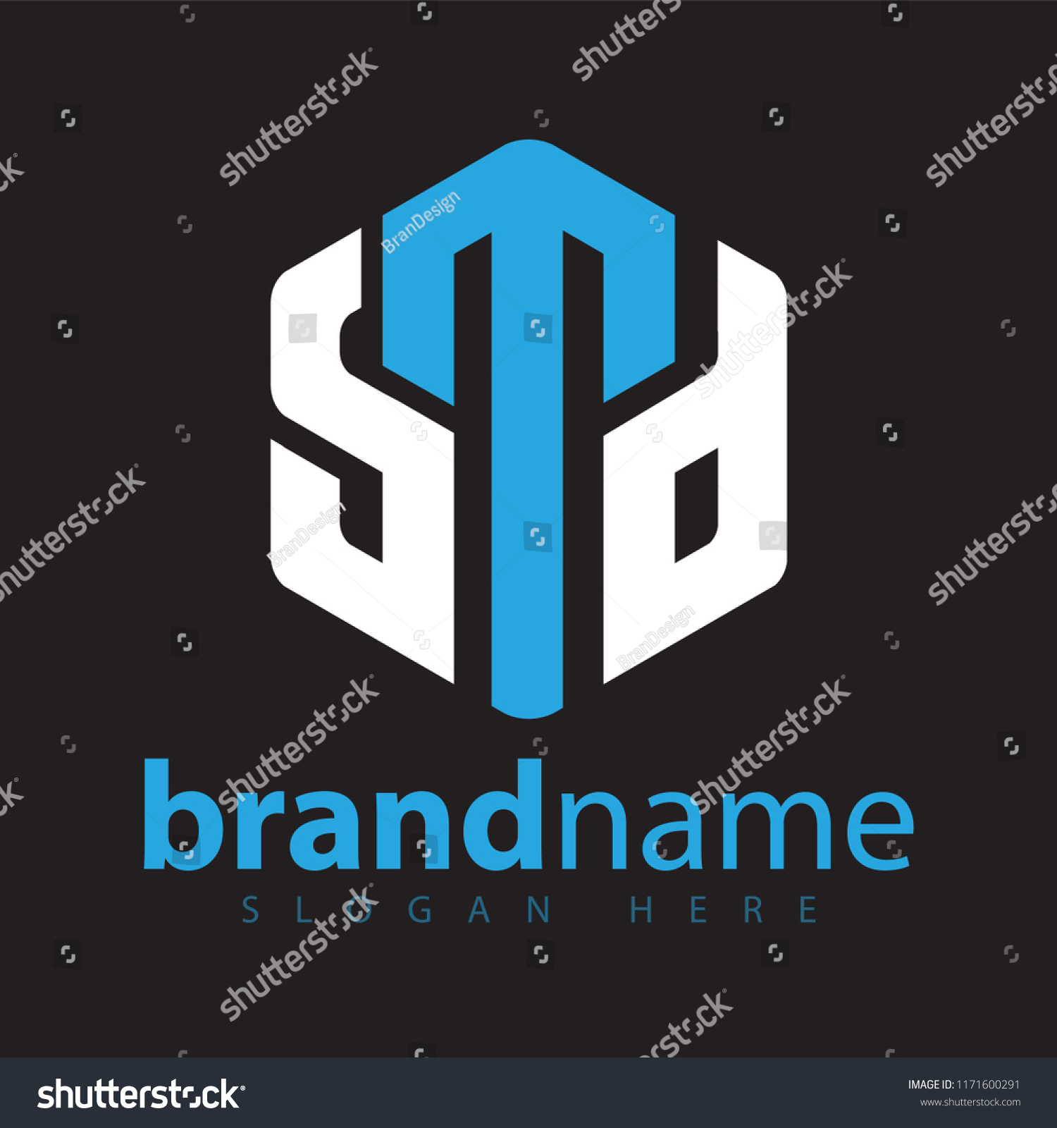 S M D Letter Hexagonal Logo Stock Vector (Royalty Free) 1171600291