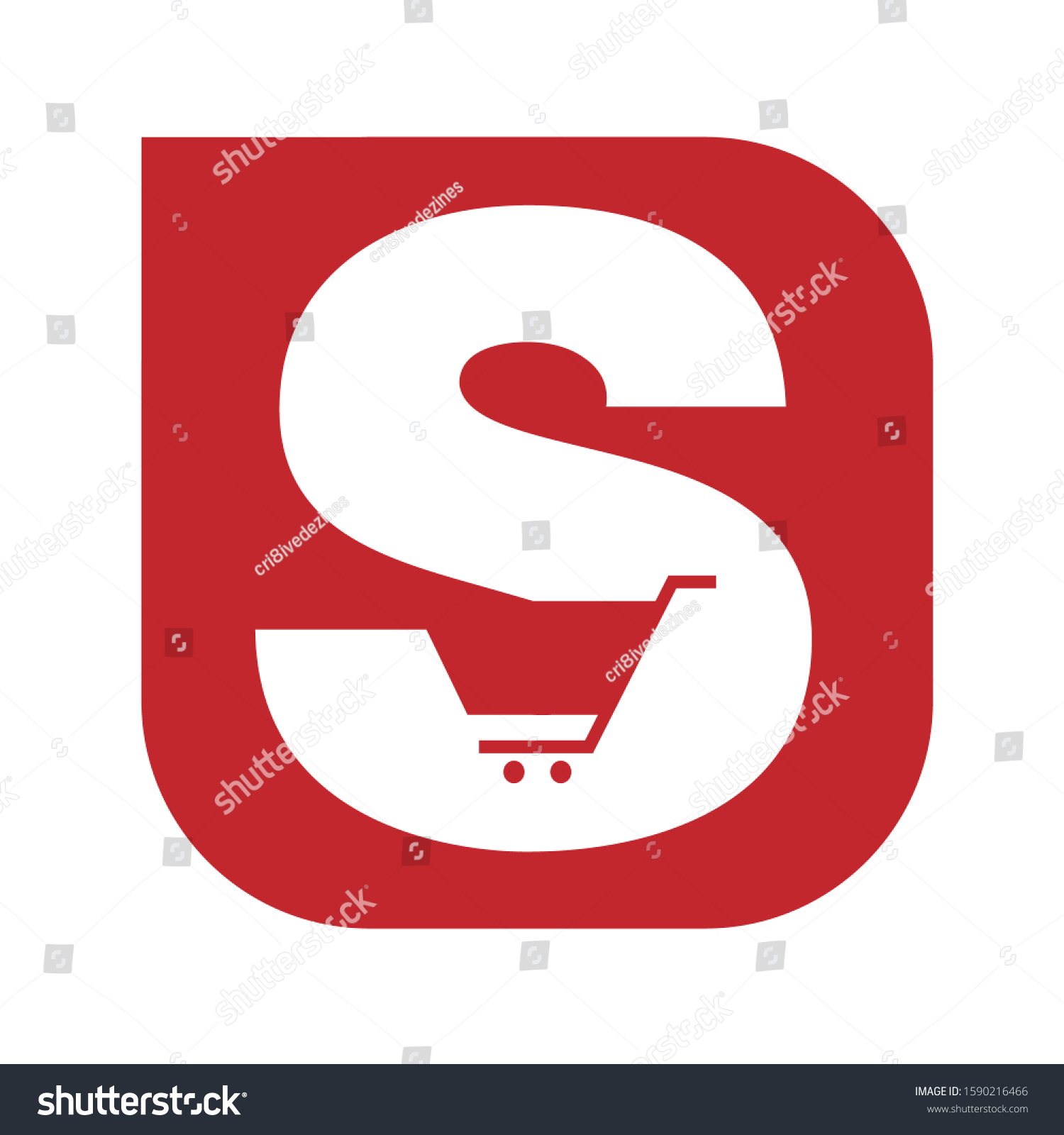 S Shopping Logo Design Icon Stock Vector (Royalty Free) 1590216466