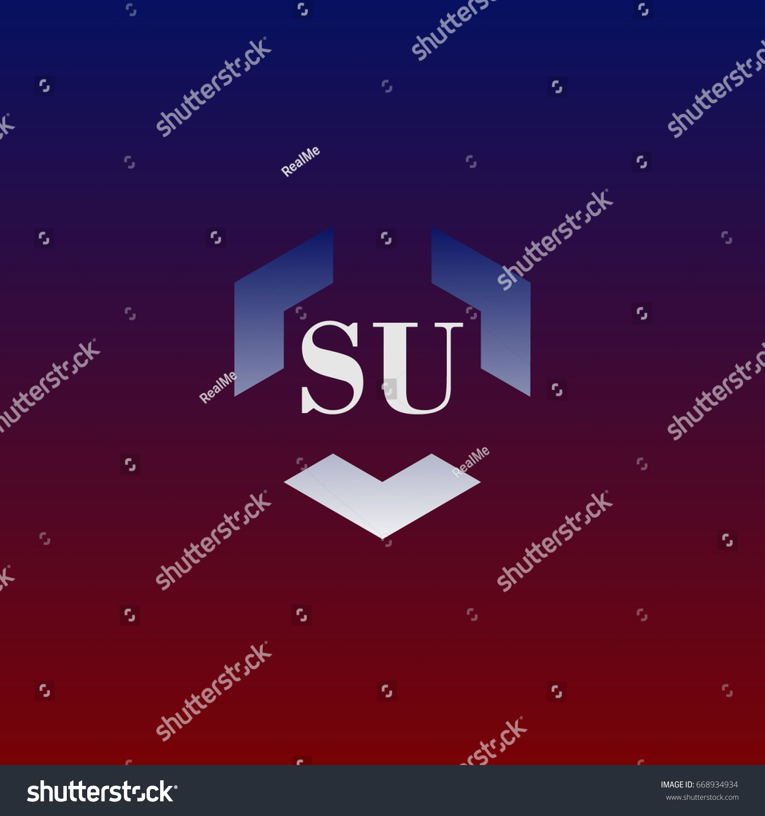 S U Logo Stock Vector (Royalty Free) 668934934 | Shutterstock