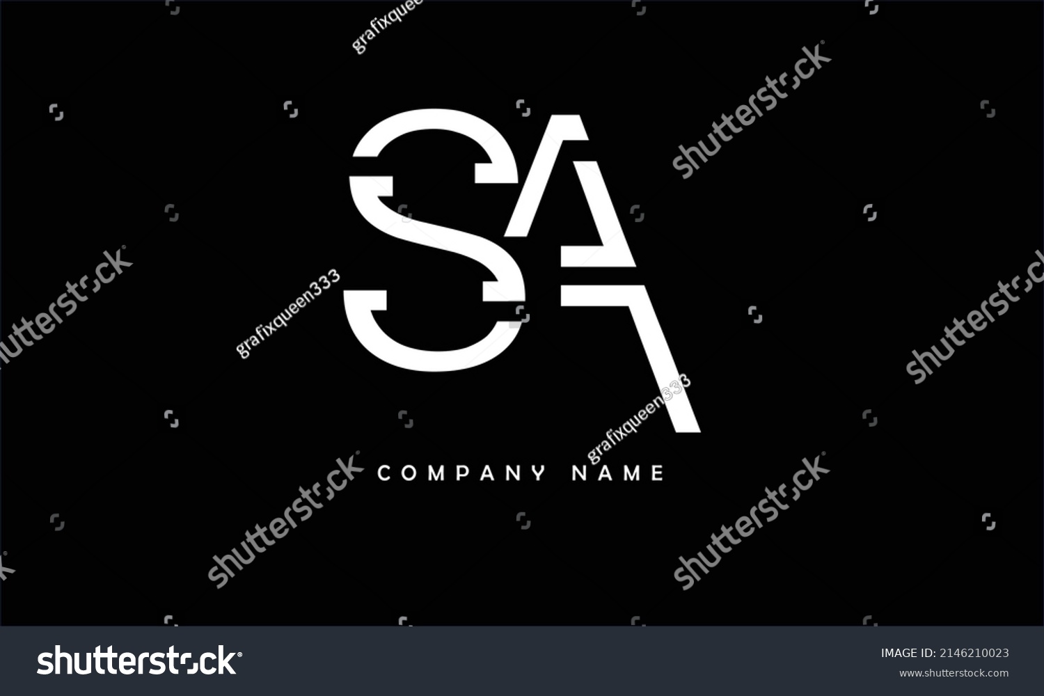 Sa Alphabets Letters Logo Monogram Stock Vector (Royalty Free ...