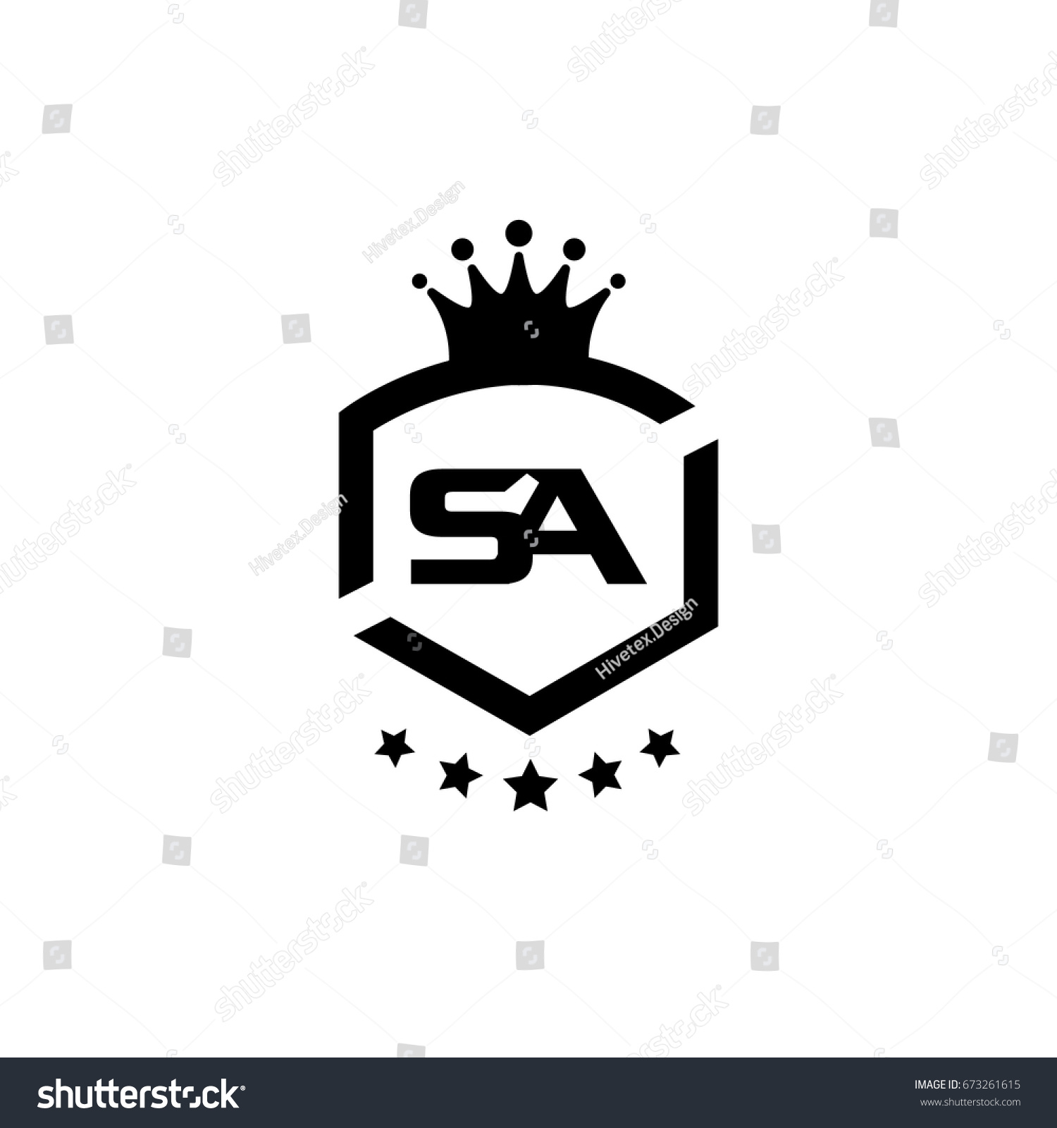 Sa Logo Stock Vector Royalty Free