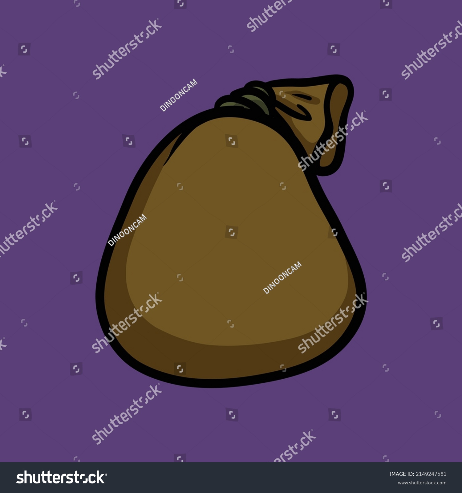 Sack Drawing Cartoon Vector Illustration Stock Vector (Royalty Free