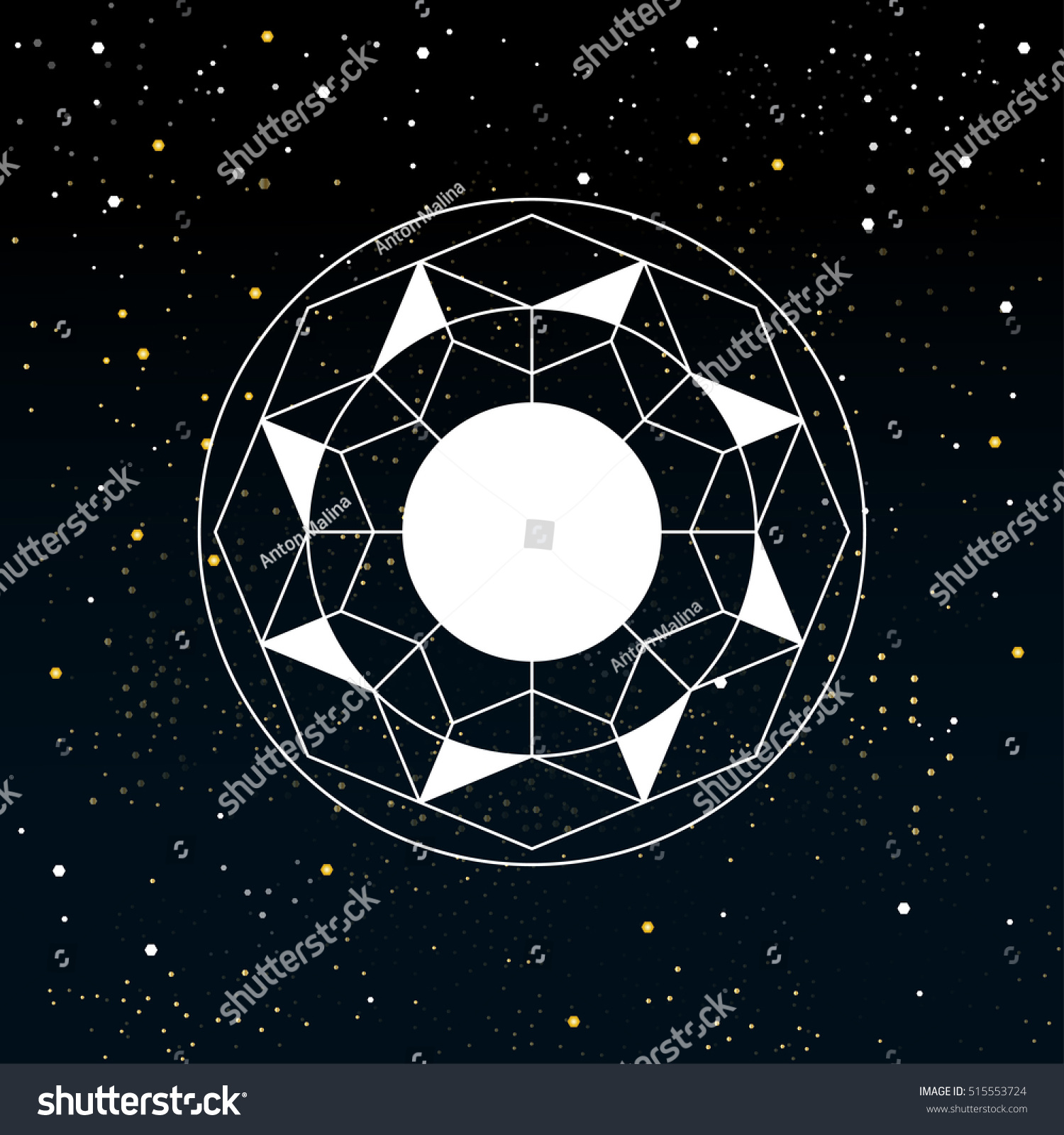 Download Sacred Geometry Form Sun Symbol Vector Stock Vector Royalty Free 515553724