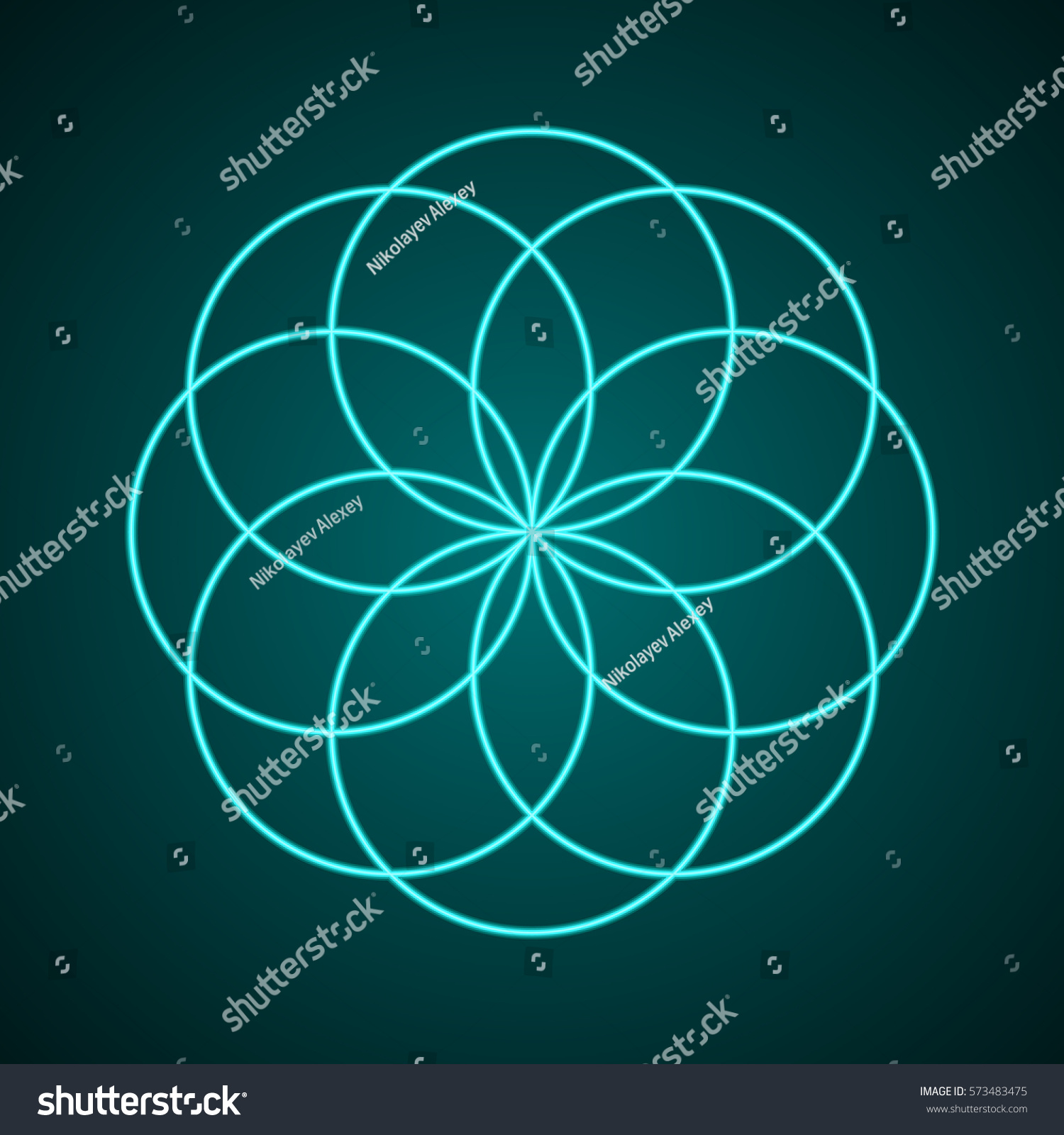 Sacred Geometry Symbol Harmony Vector Illustration Stock Vector ...