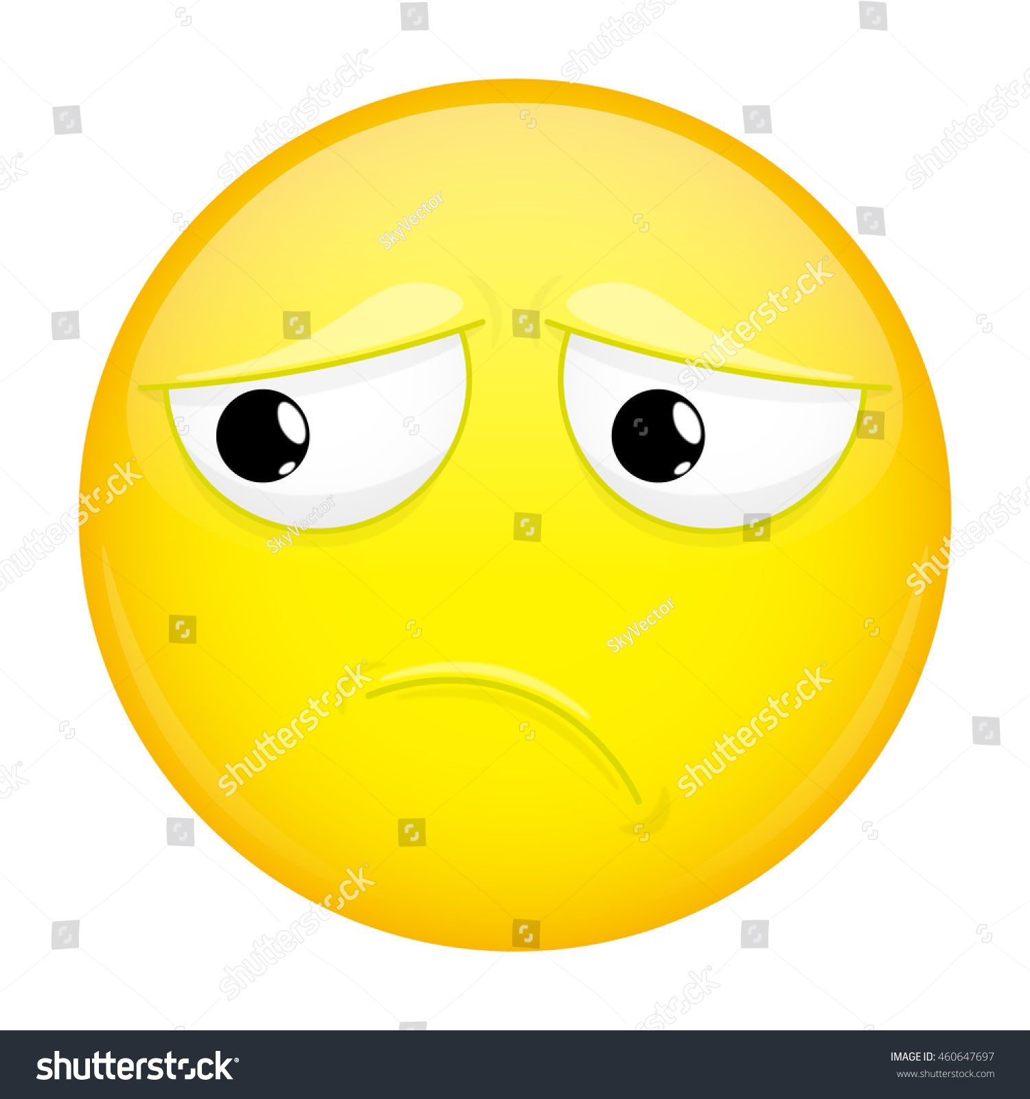 Sad Emoji Wrong Emotion Hurt Emoticon Stock Vector (Royalty Free) 460647697