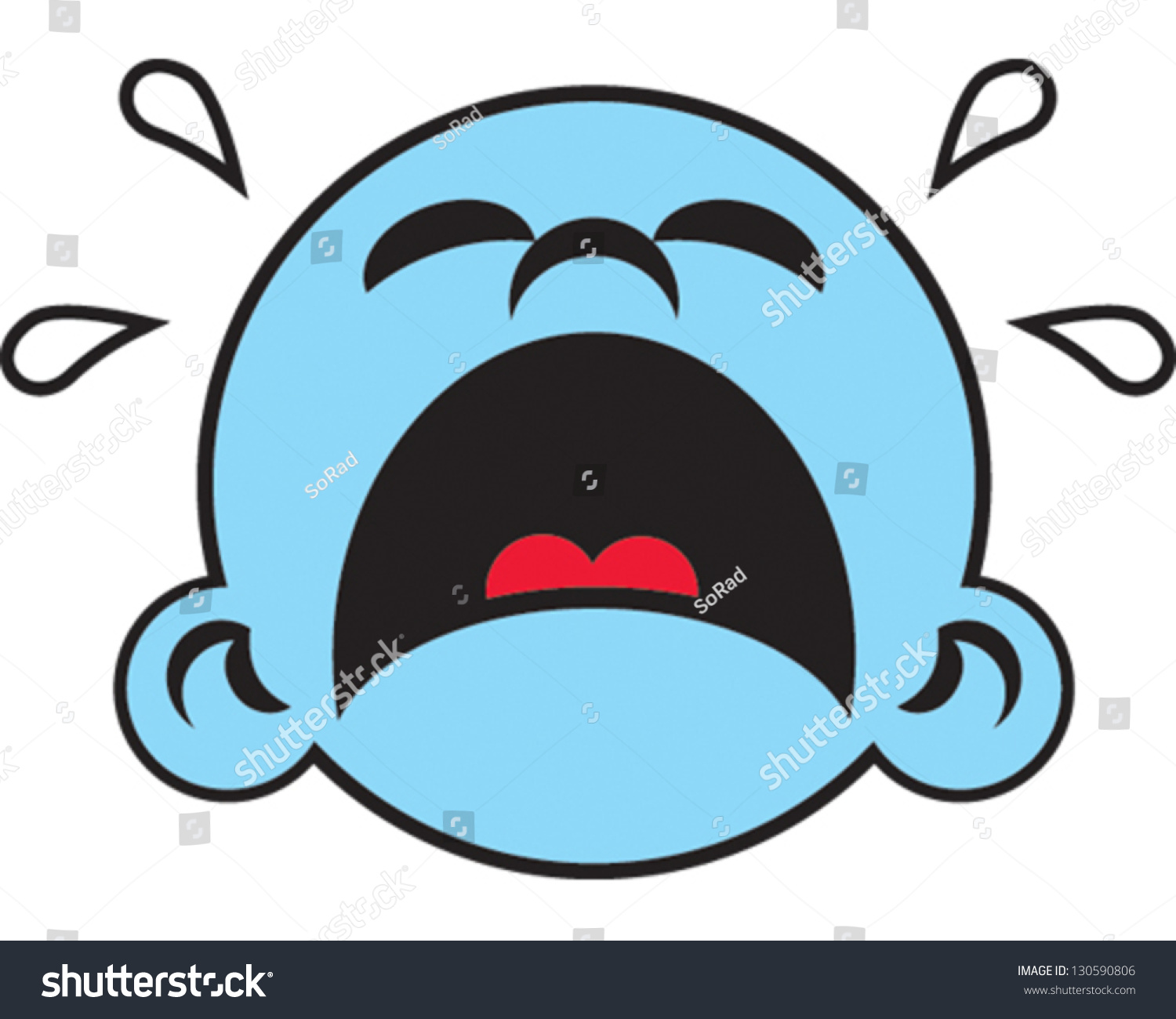 Sad Face Stock Vector 130590806 - Shutterstock