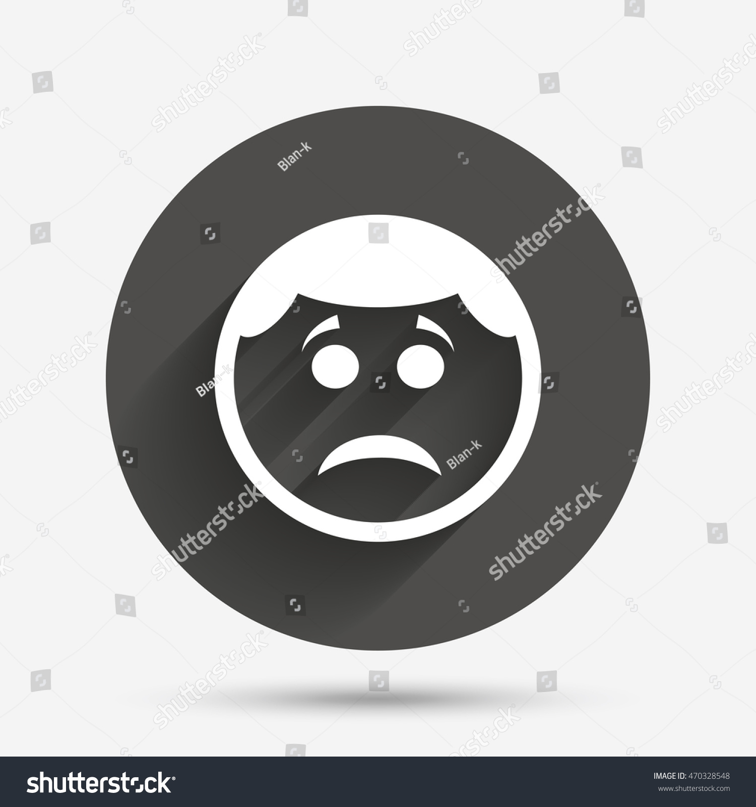 Sad Face Sign Icon Sadness Depression Stock Vector Royalty Free